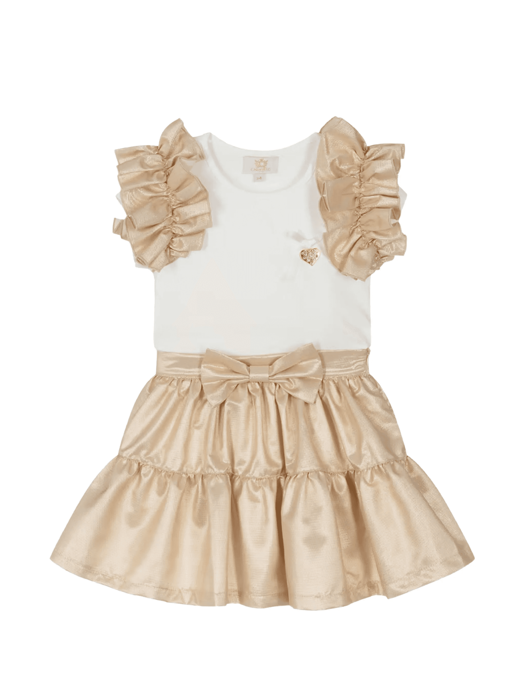 ruffled bow-embellishment skirt set (set of two) - Image 1