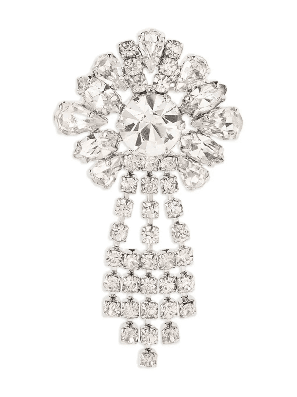 1970s drop crystal brooch - Image 1