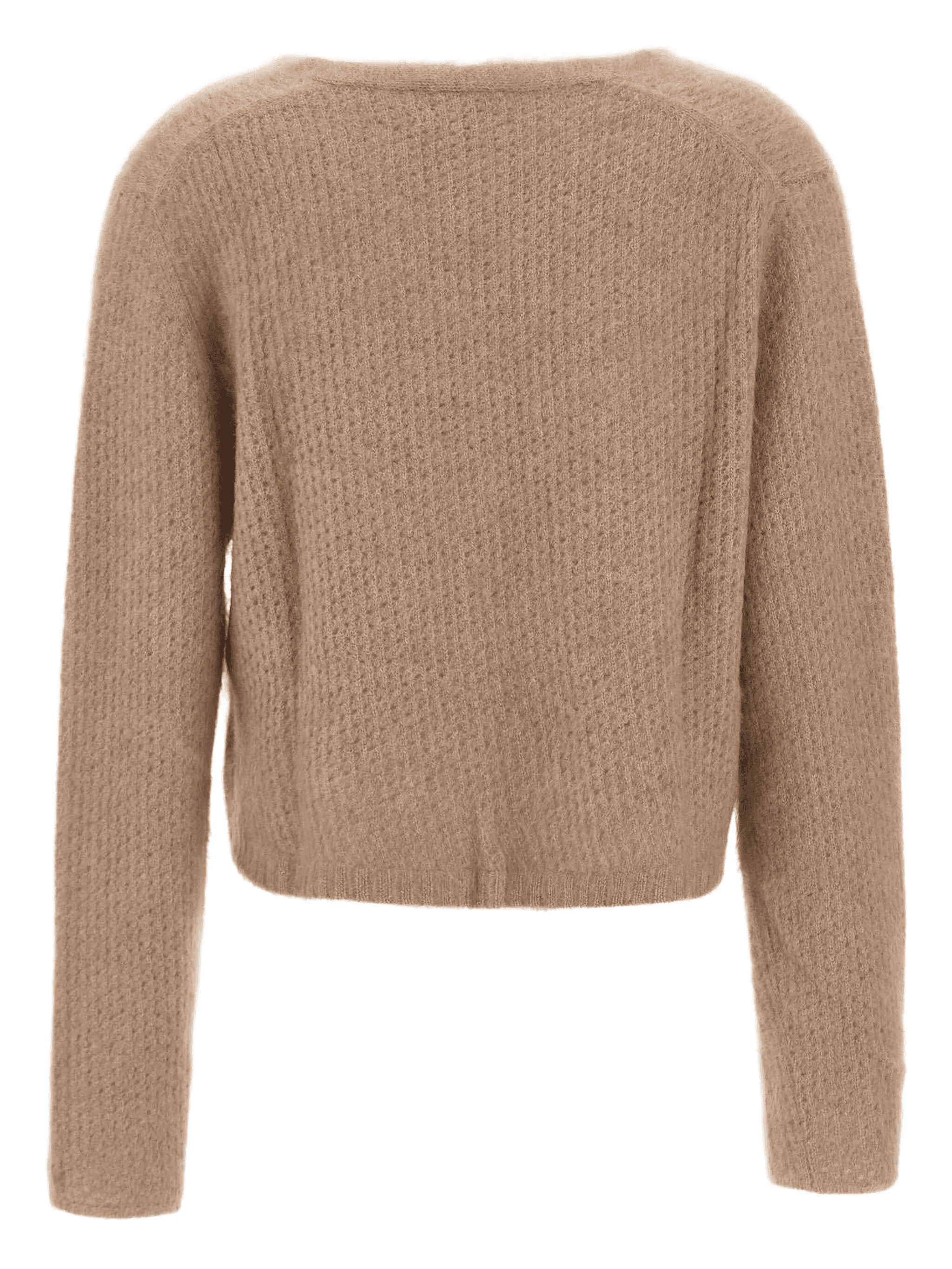textured single-button cardigan - Image 1