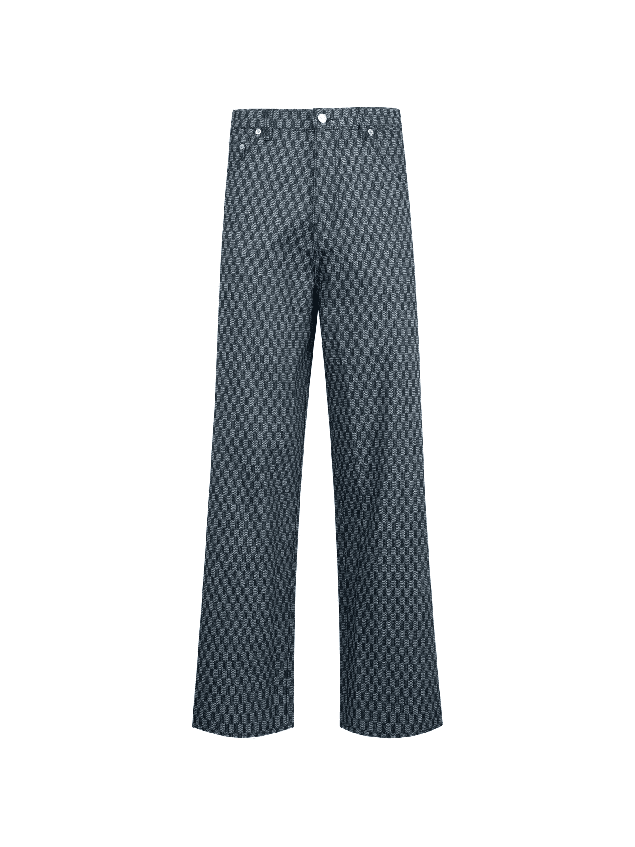 Formula checked baggy-fit jeans - Image 1