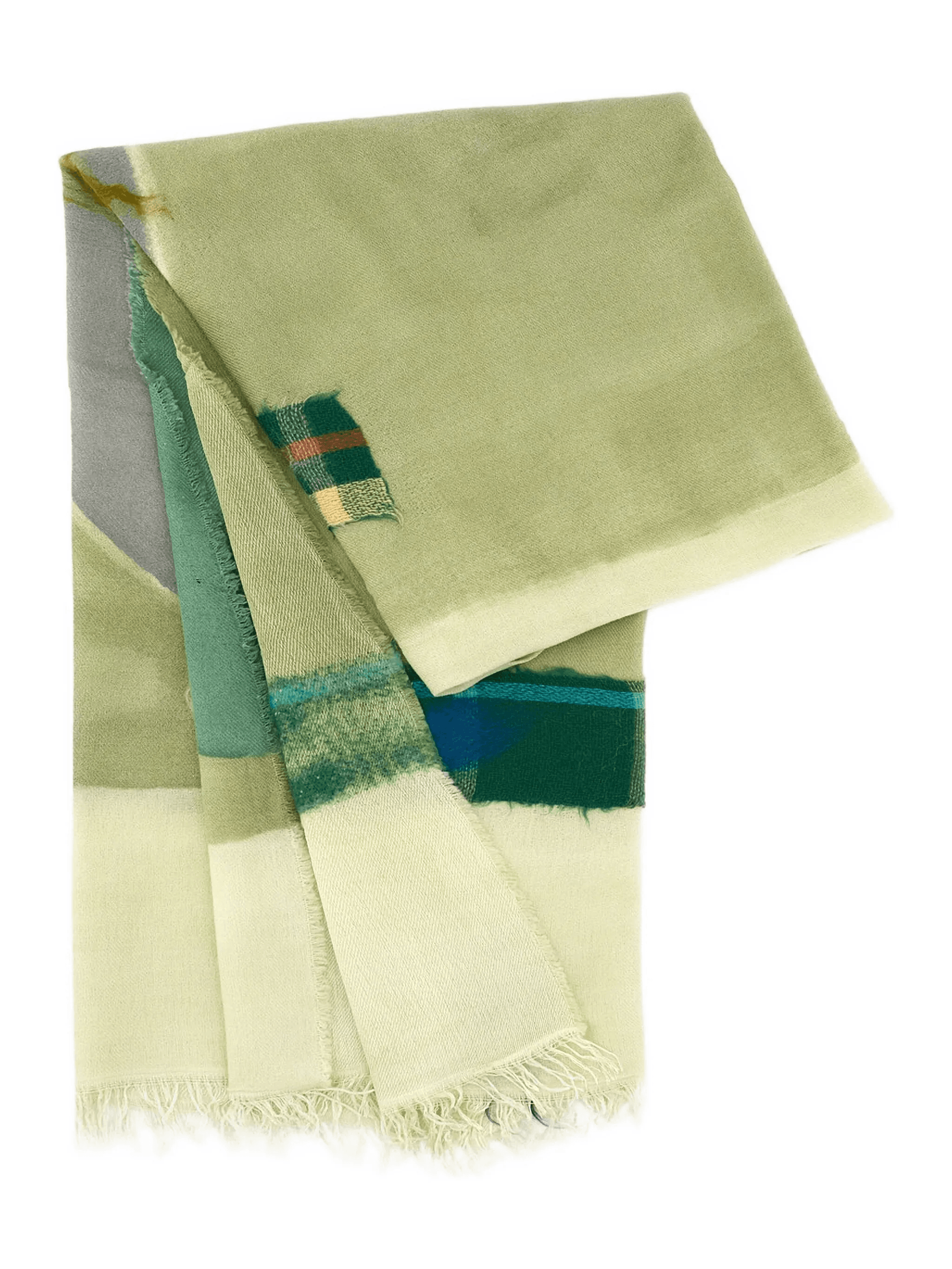 graphic-pattern fringed scarf - Image 1
