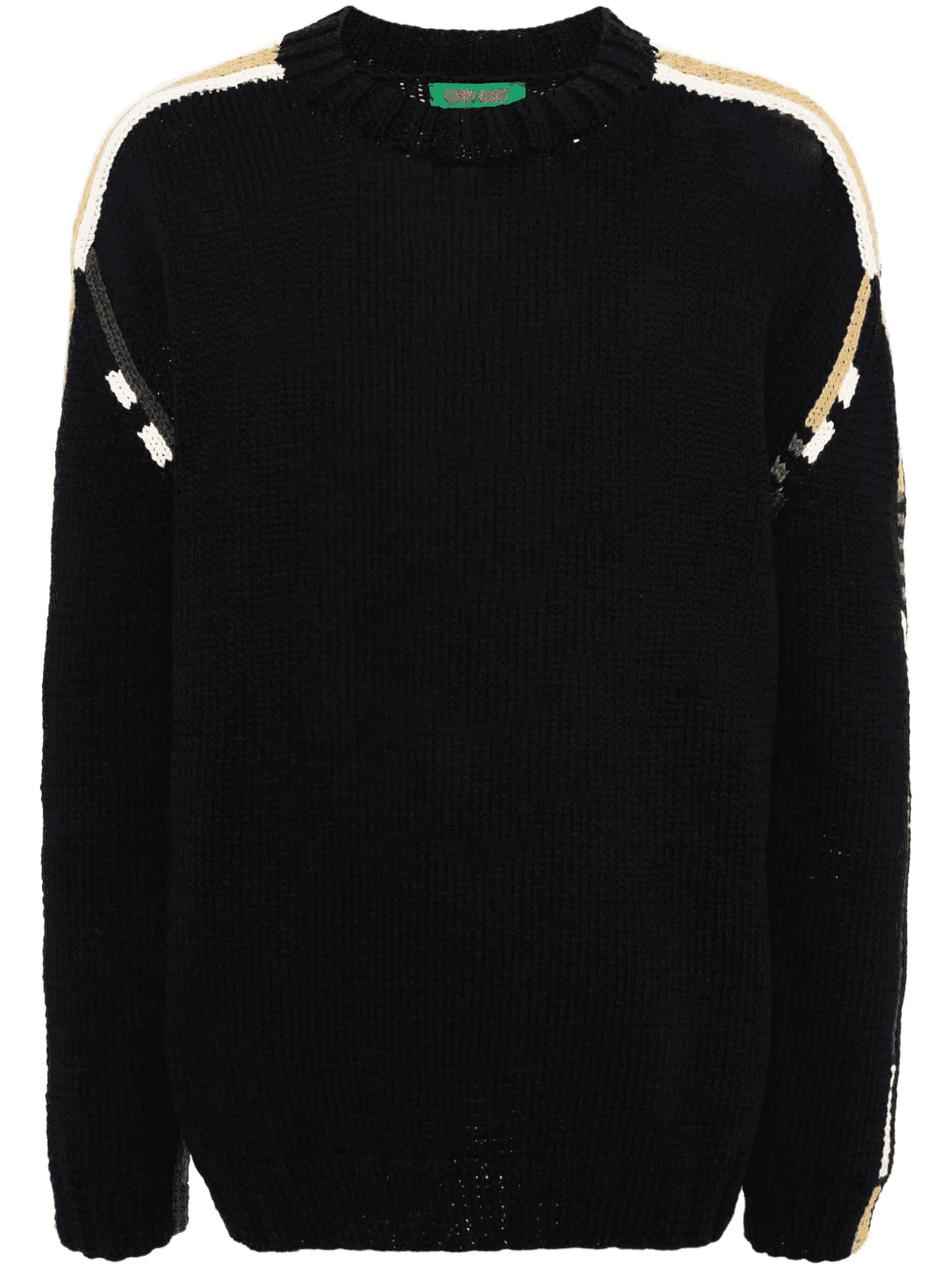 pattern-detail cotton-wool jumper - Image 1