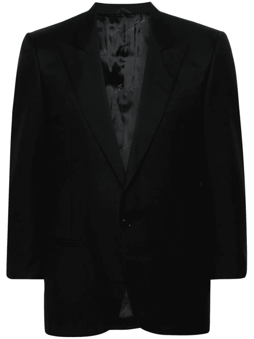 1980s peak lapels wool blazer - Image 1
