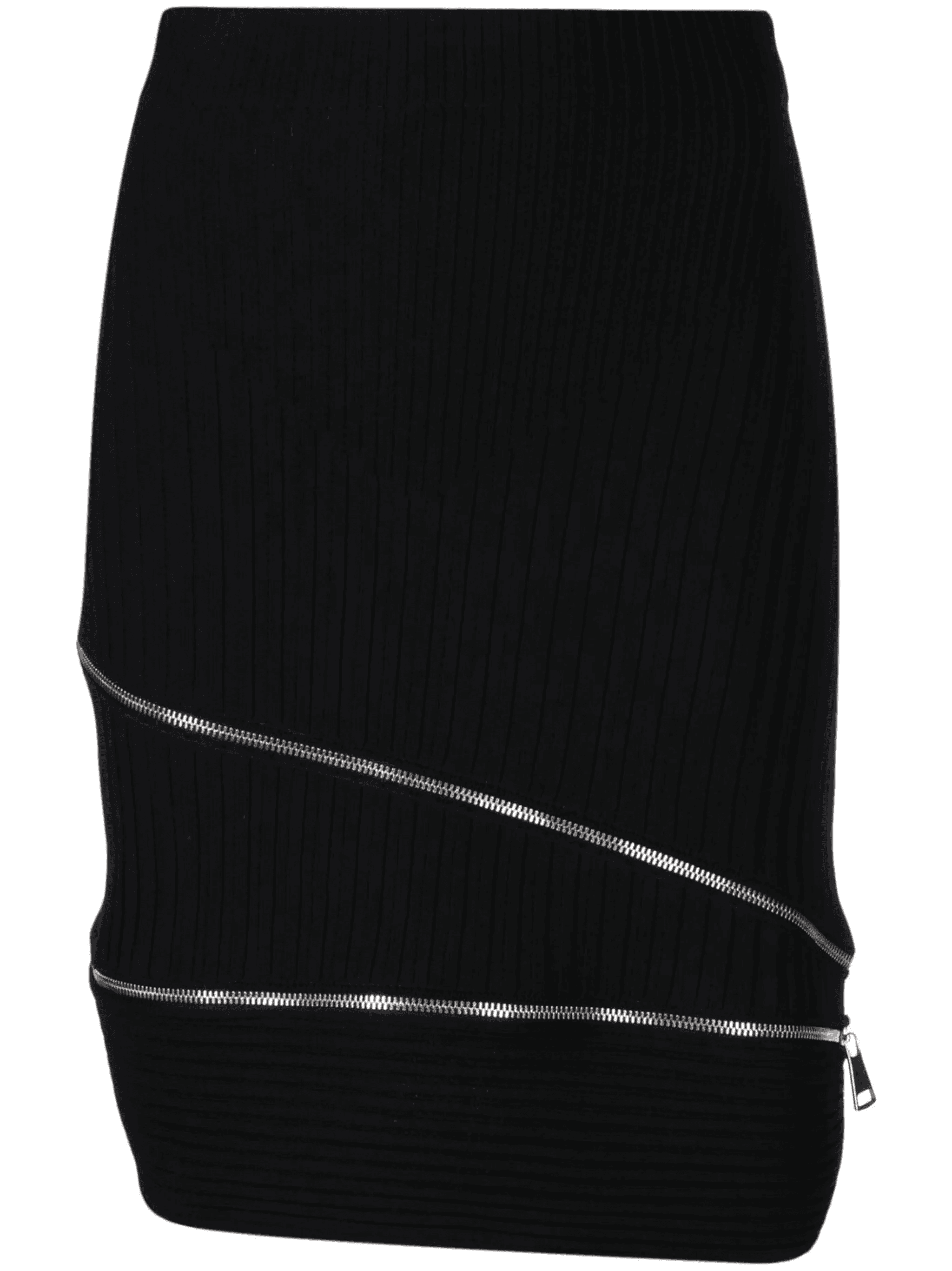 zip-detail knitted skirt - Image 1