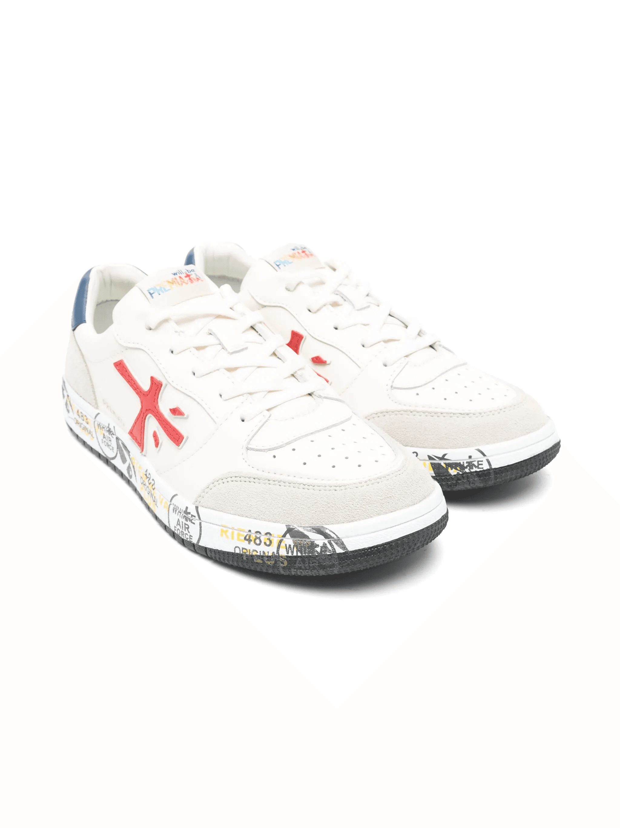 suede-panelled sneakers - Image 1