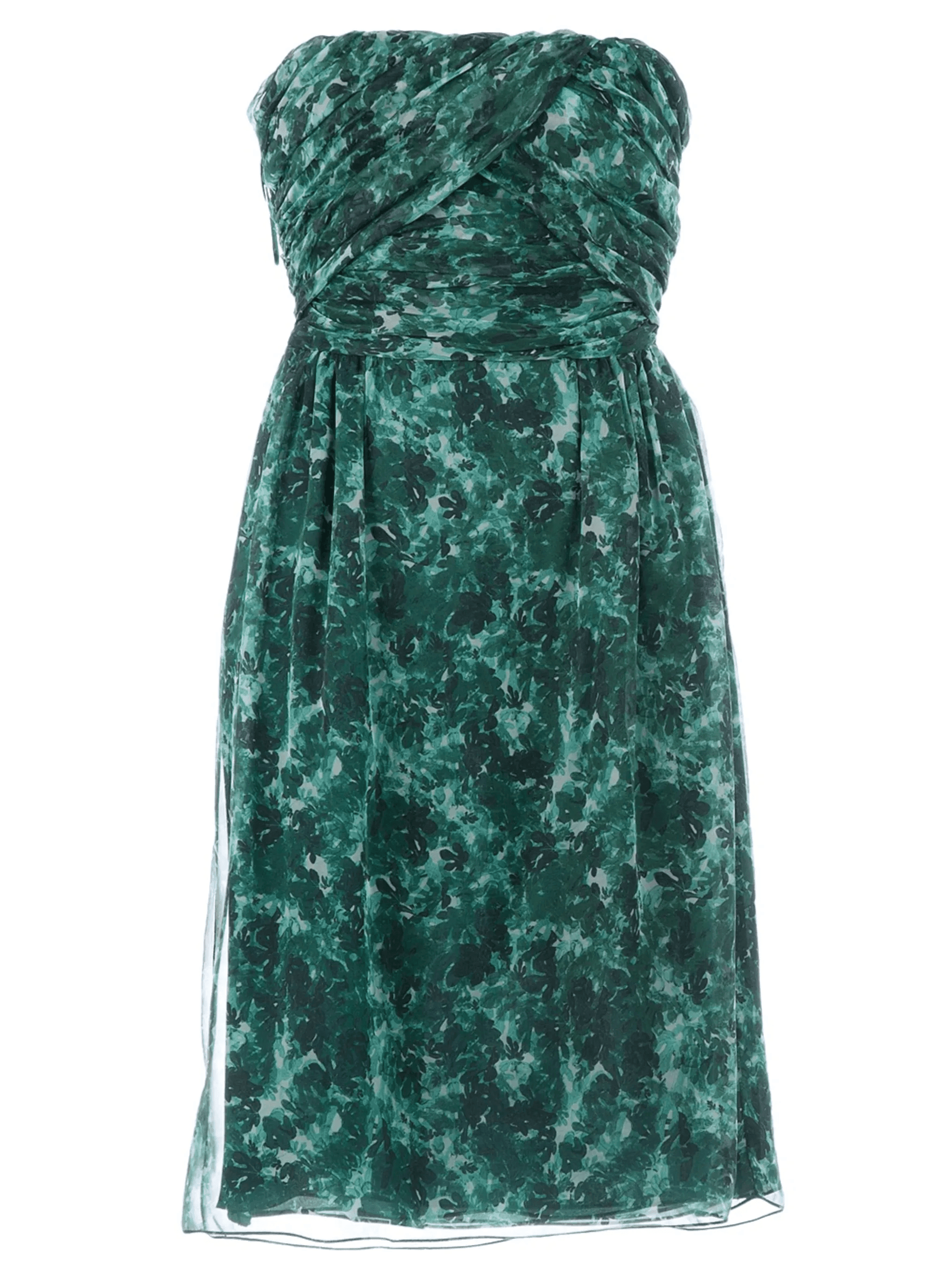 printed strapless dress - Image 1
