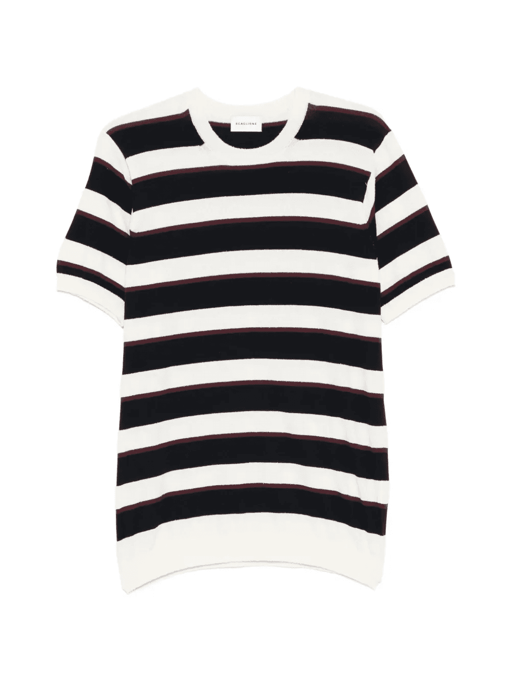 striped-patterb crew-neck T-shirt - Image 1