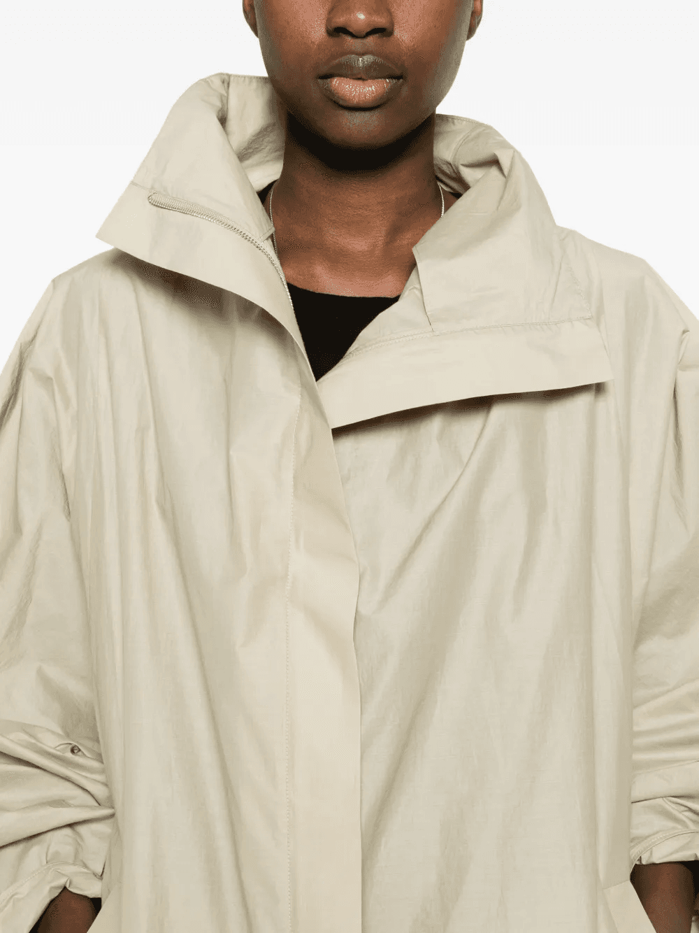 funnel-neck trench coat - Image 1