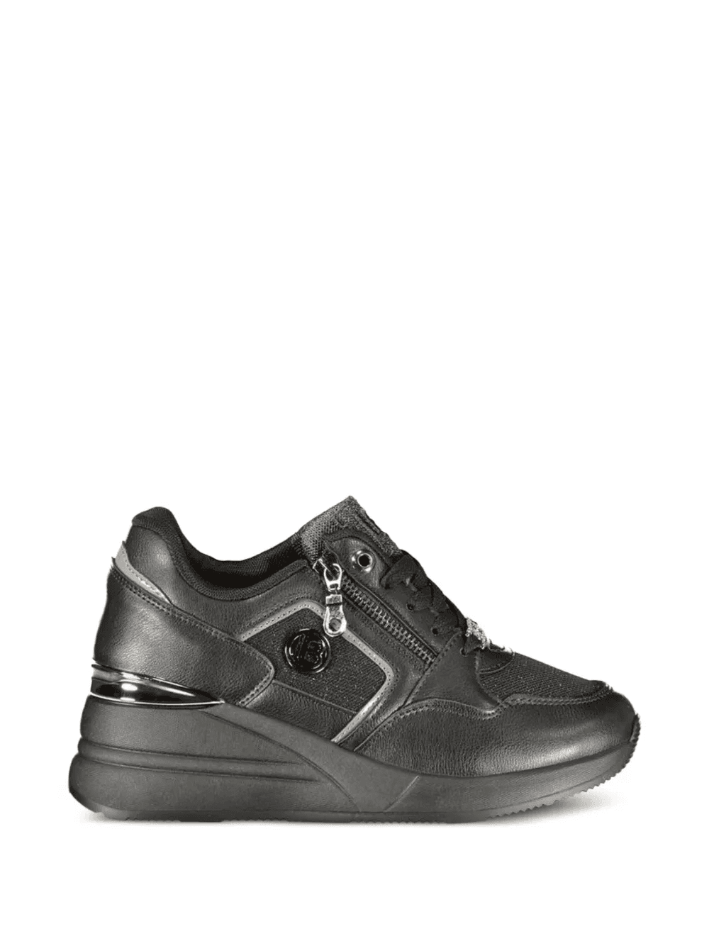 zipper-detail platform sneakers - Image 1