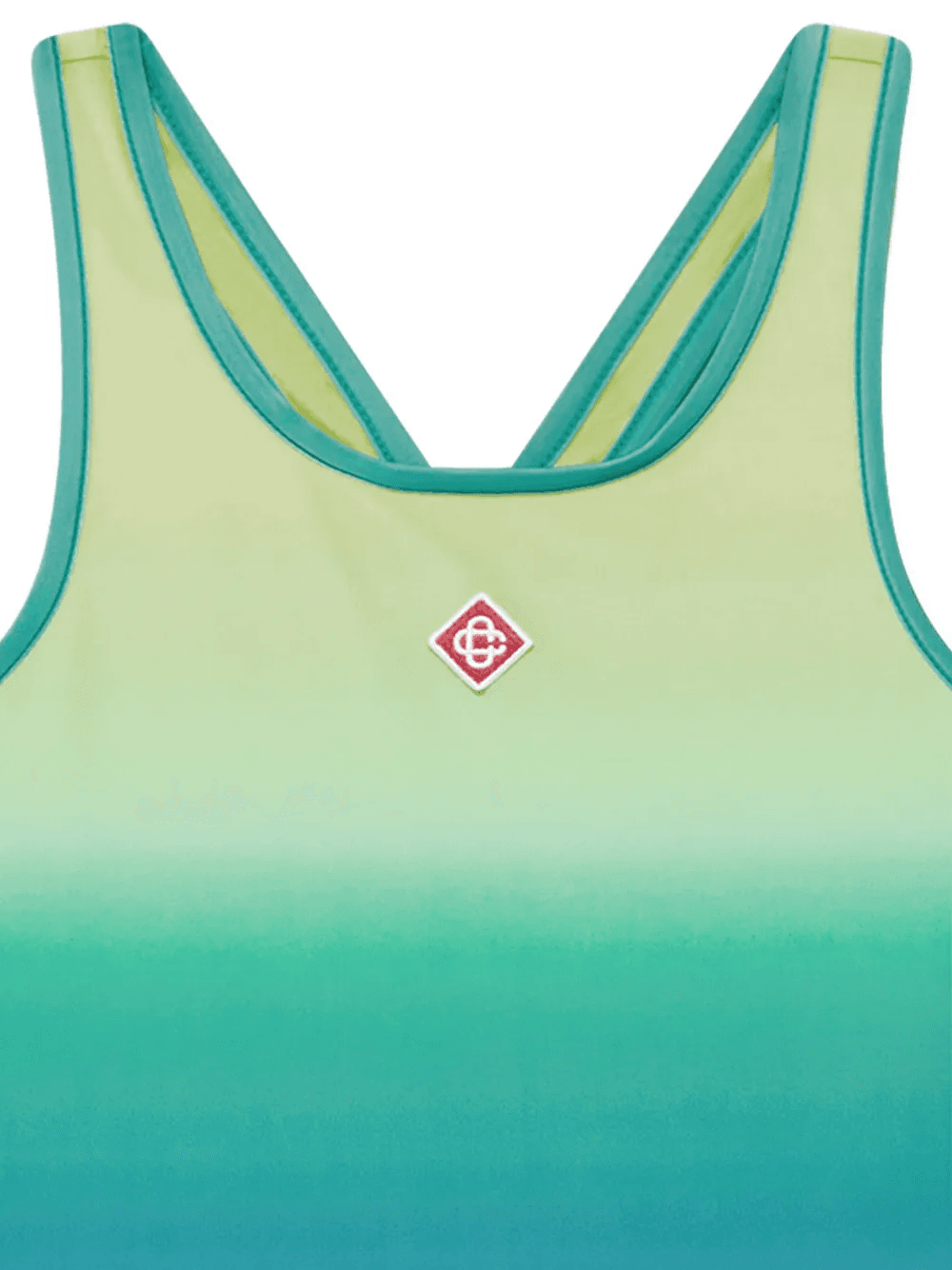 gradient logo-embroidery swimsuit - Image 1