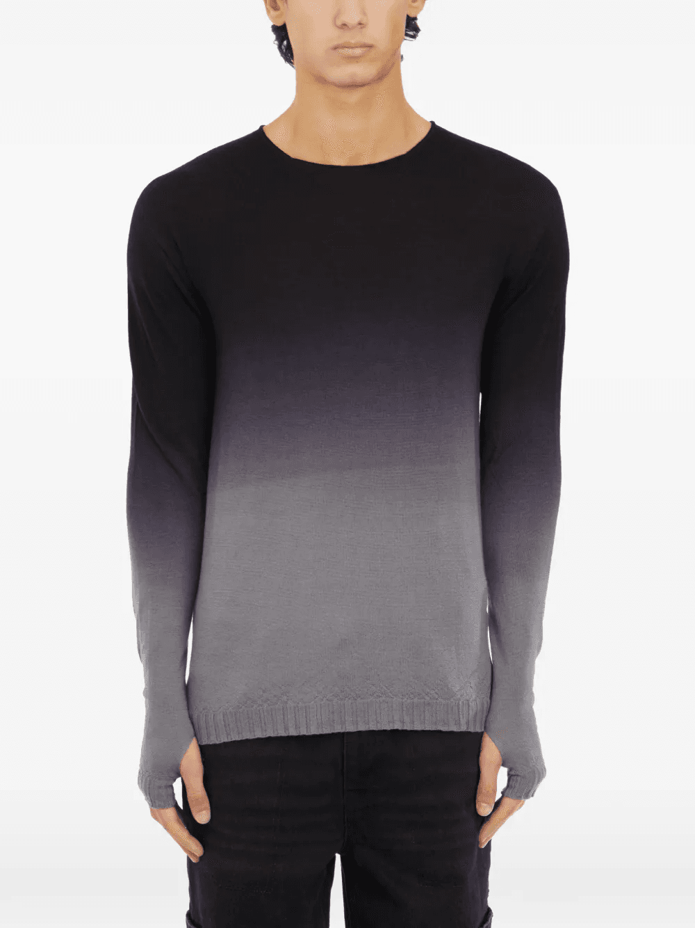 ombré-effect thumb-slot sweater - Image 1
