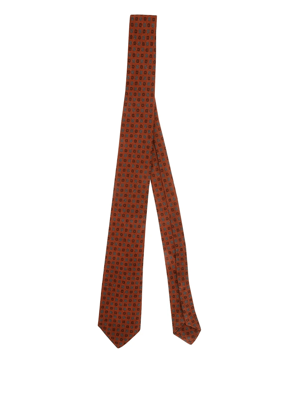 geometric-pattern wool tie - Image 1