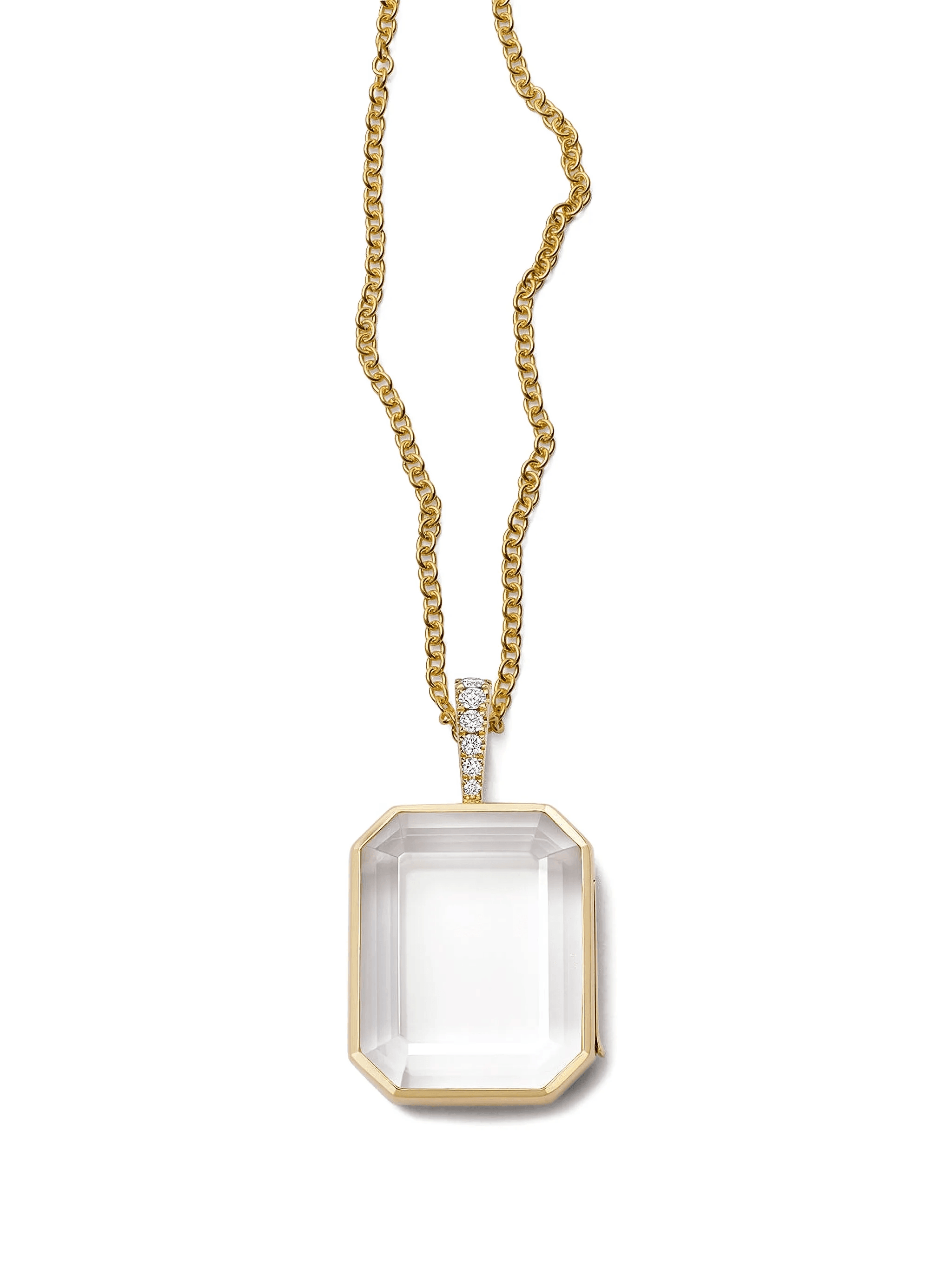 diamond locket necklace - Image 1