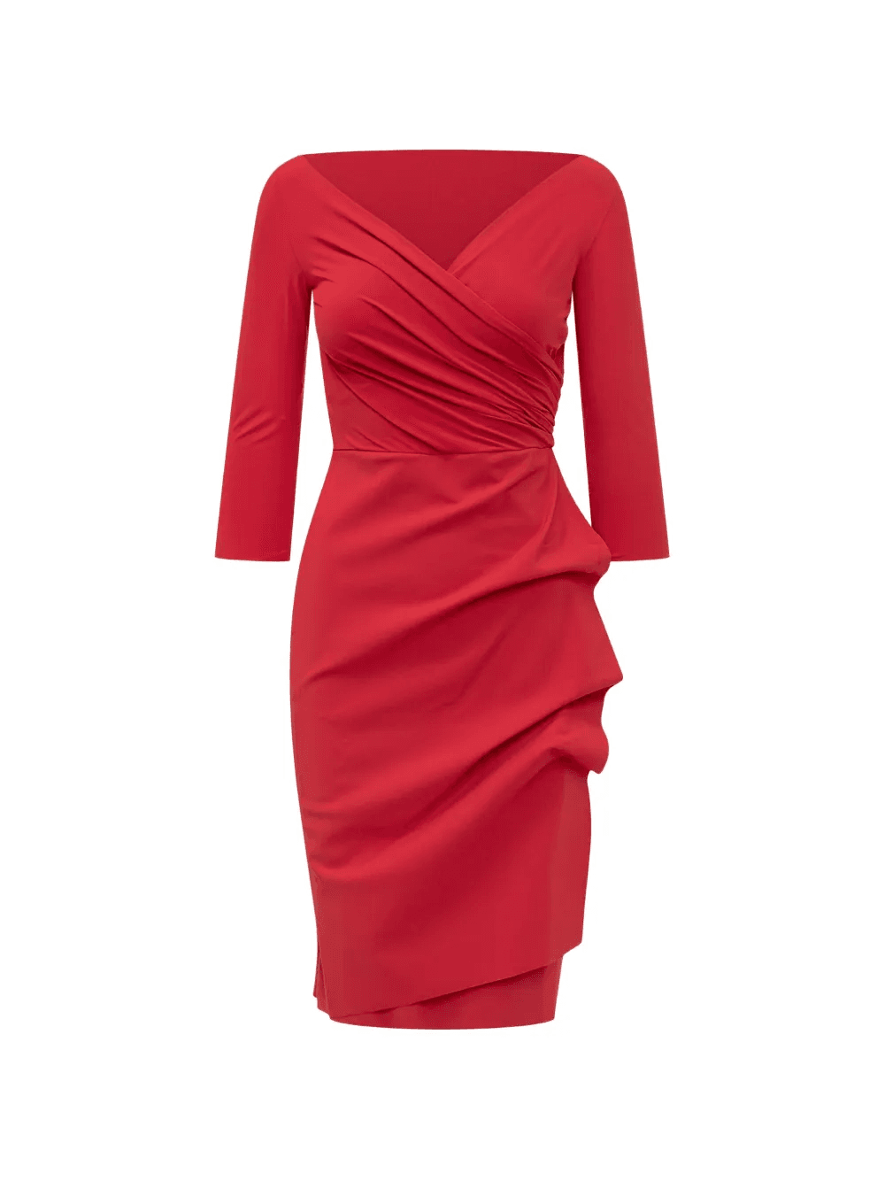 ruffled v-neck dress - Image 1