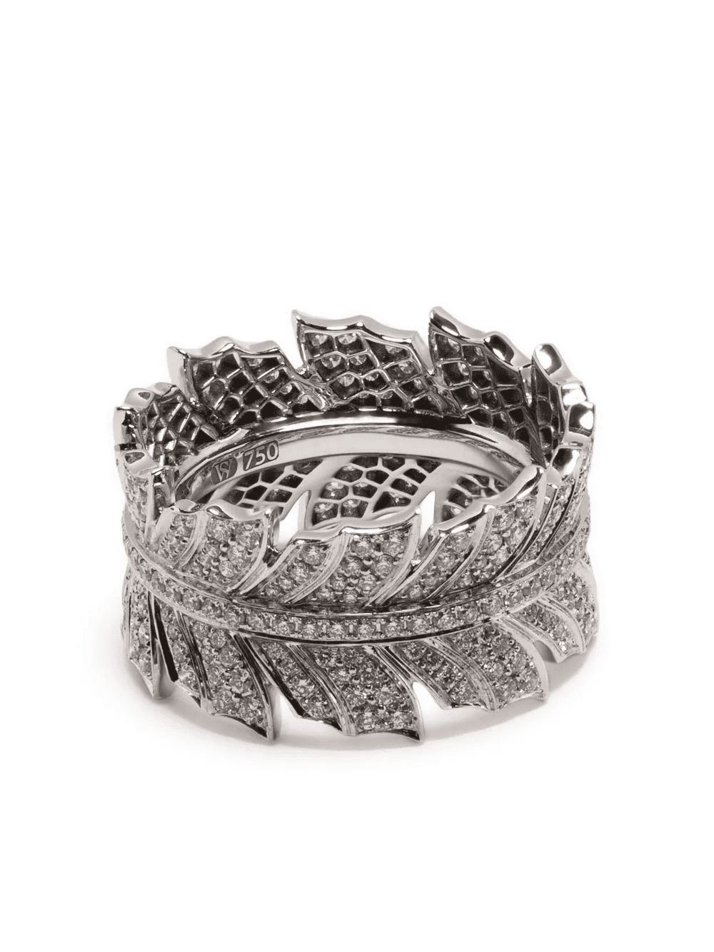 18kt white gold Magnipheasant Band diamond ring - Image 1