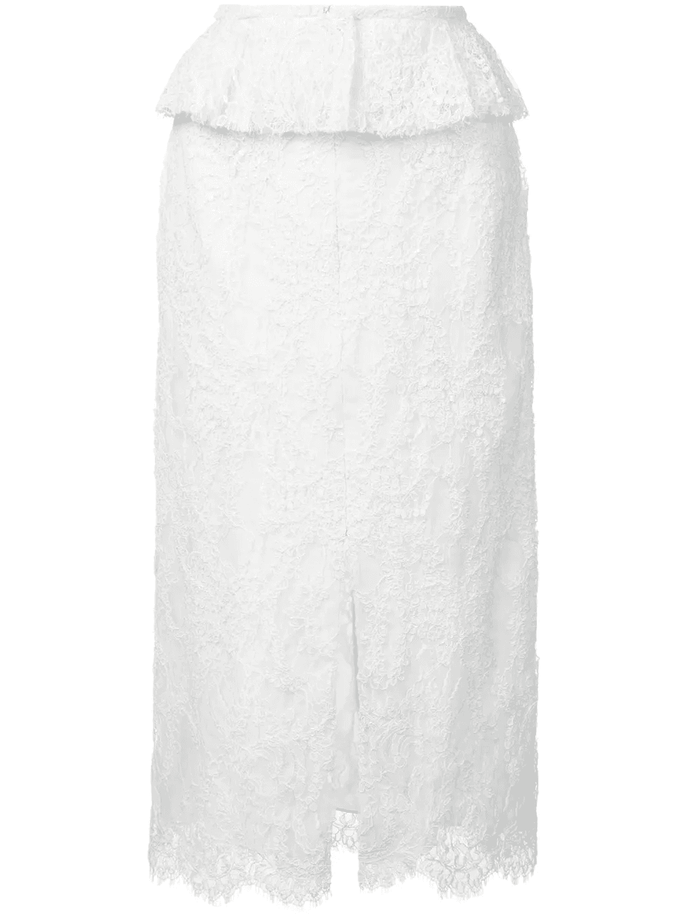 floral lace slit pencil skirt - Image 1