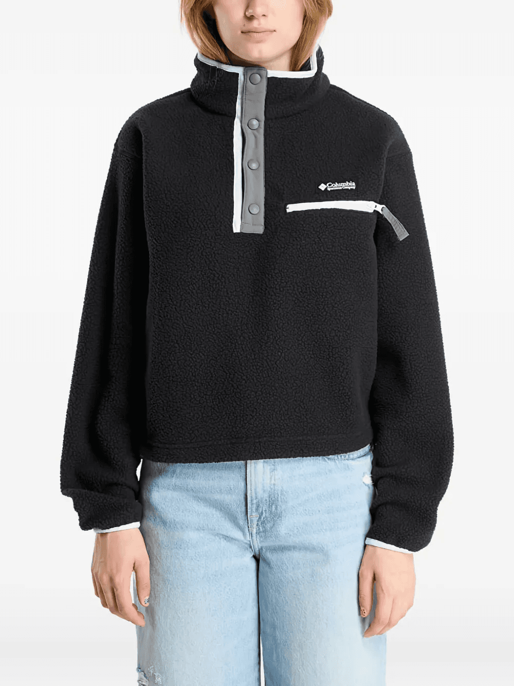 Half Snap Helvetia™ II fleece texture top - Image 1