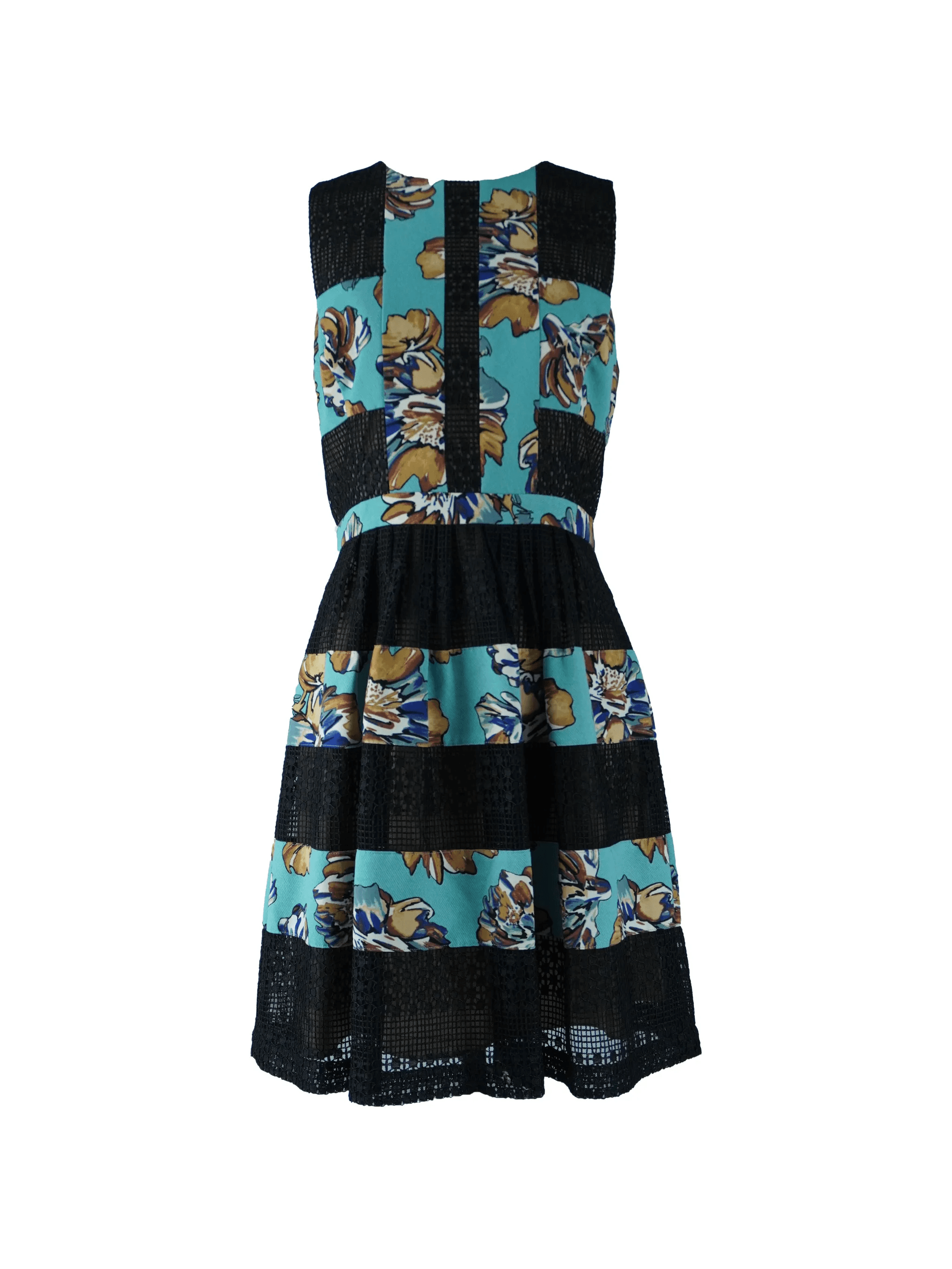 laced floral-print dress - Image 1