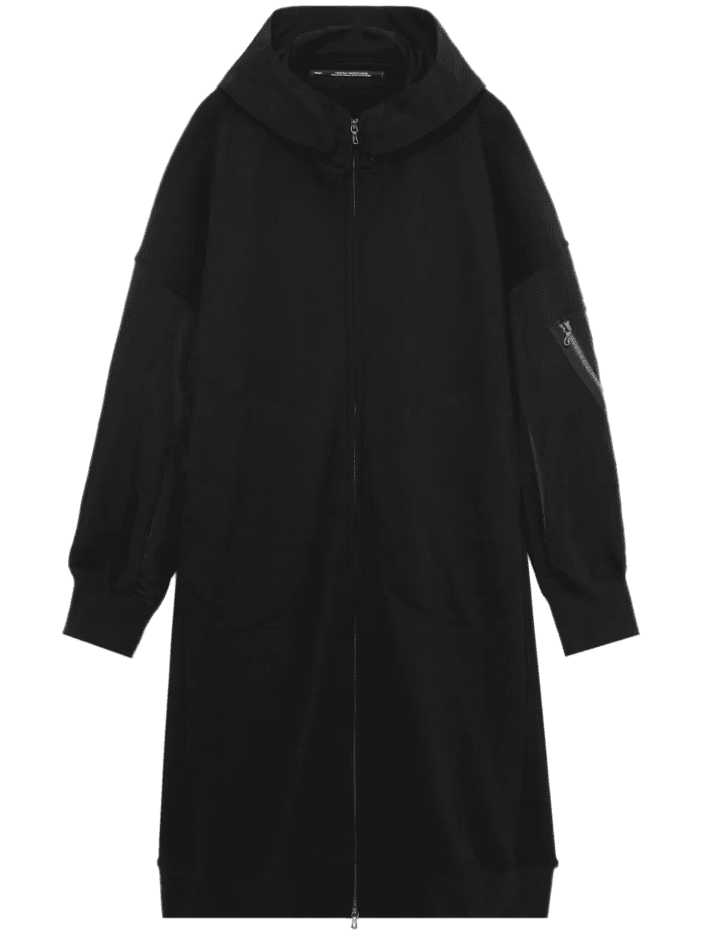 hooded drop-shoulder coat - Image 1