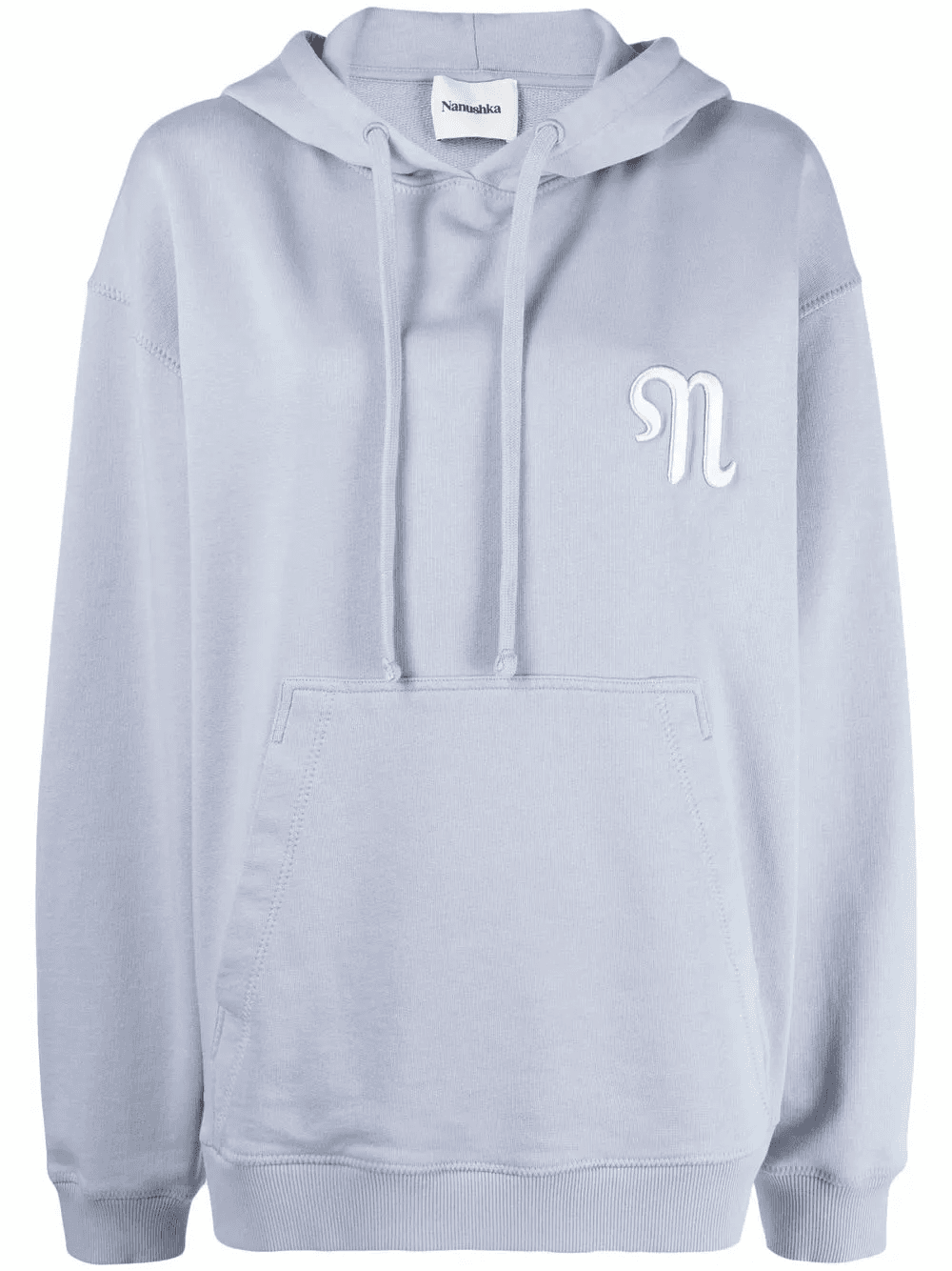 logo-embroidered oversize hoodie - Image 1