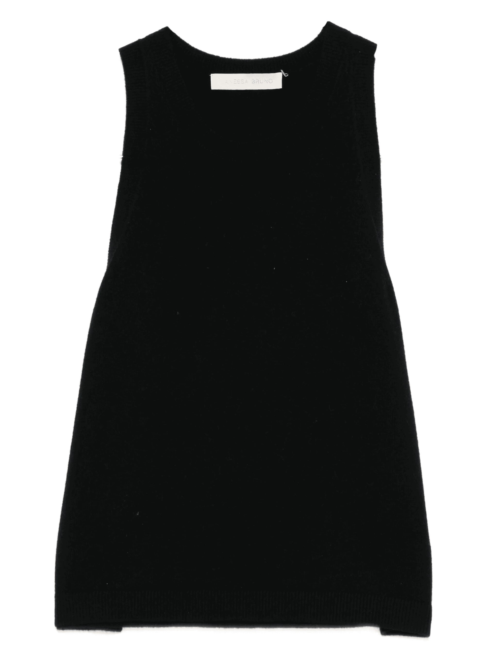 crew-neck sleeveless vest - Image 1