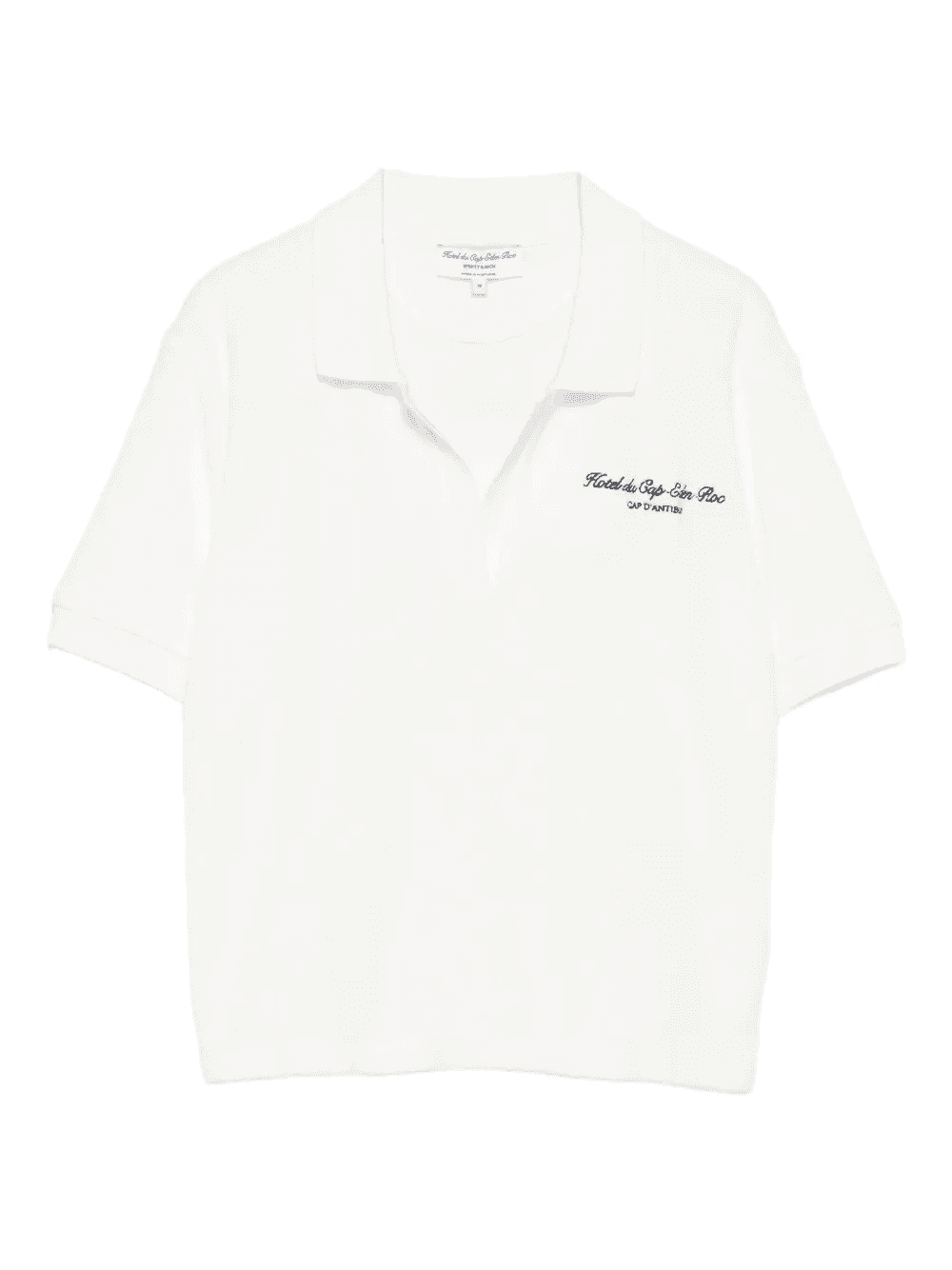 embroidered cotton polo top - Image 1