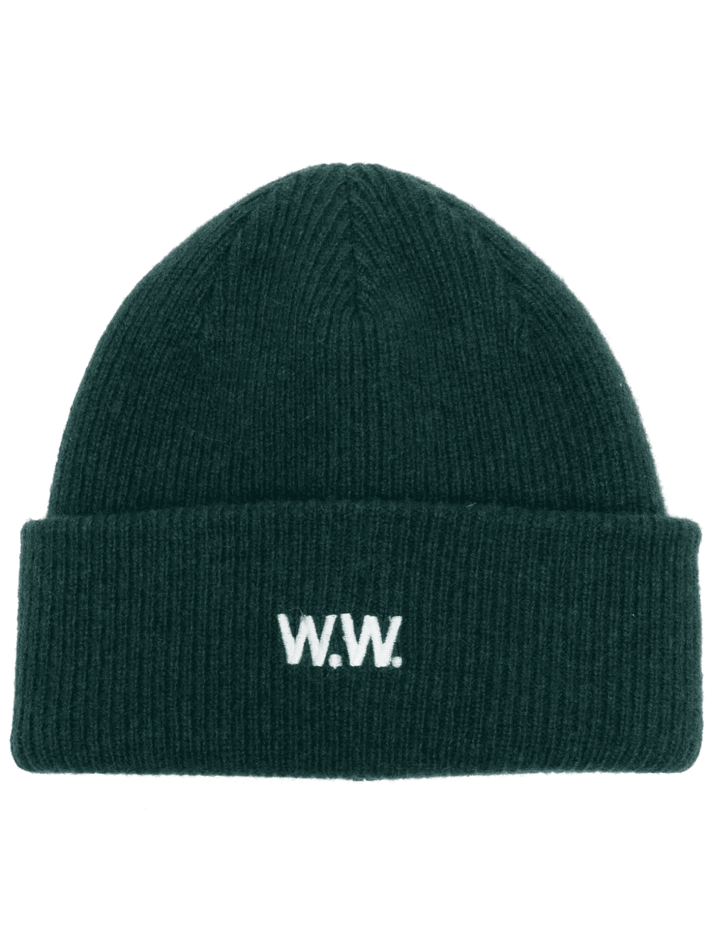 logo-embroidered ribbed wool beanie - Image 1