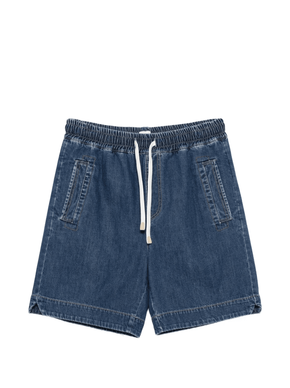 drawstring denim shorts - Image 1