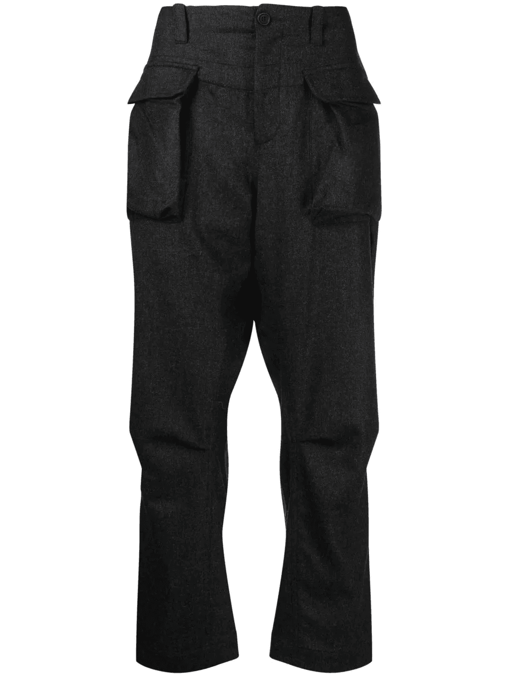 flap-pocket straight-leg trousers - Image 1
