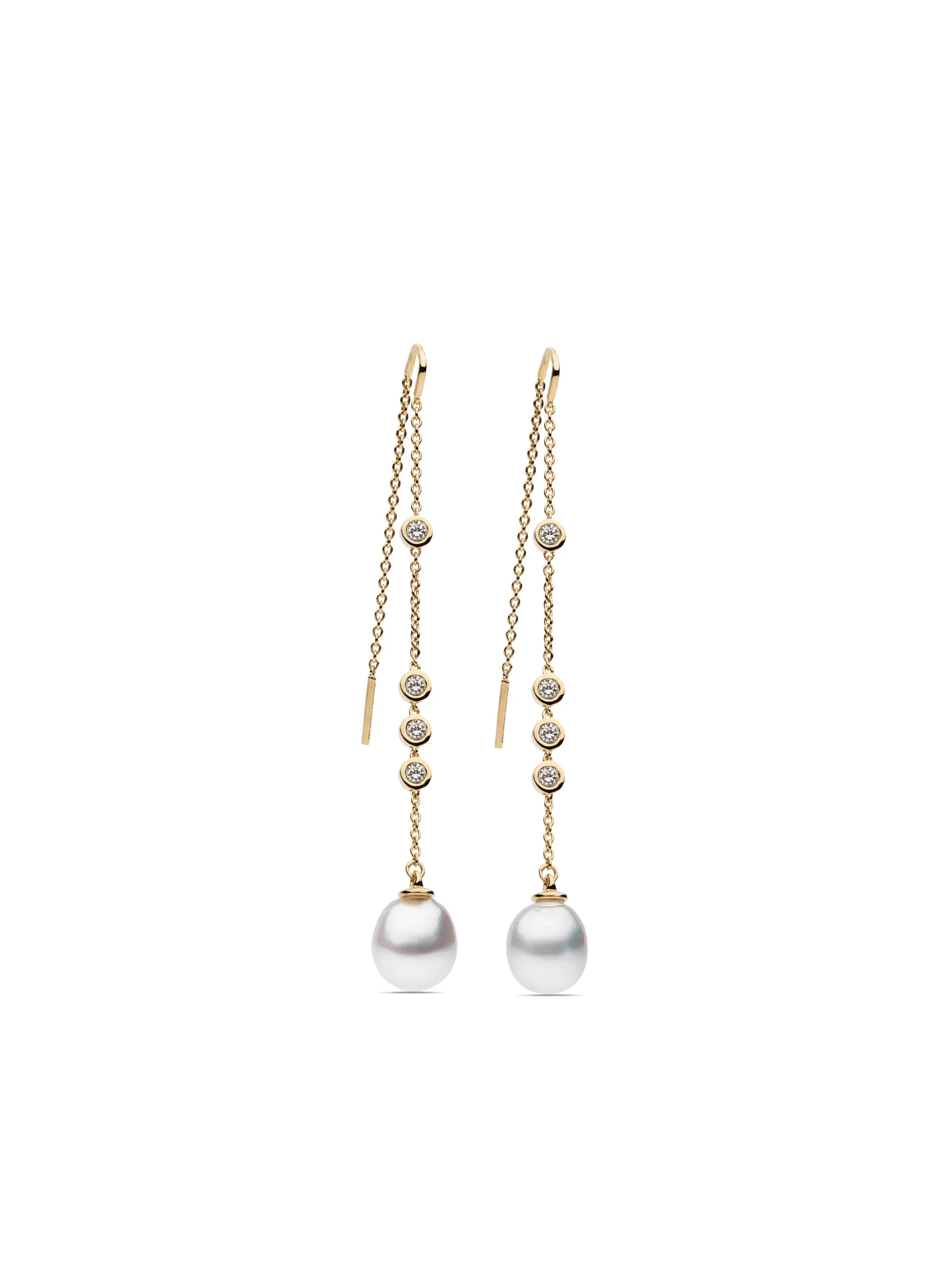 Portia crystal-embellished pearl drop earrings - Image 1