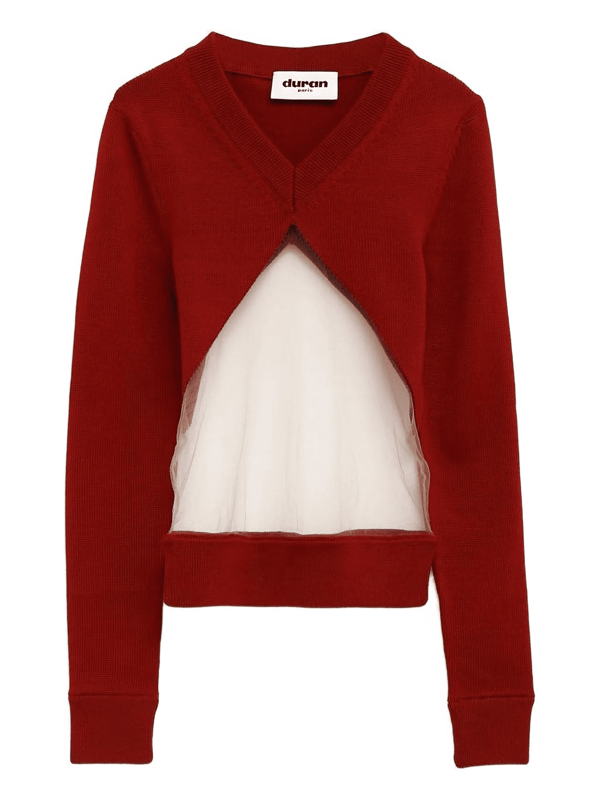 V-neck panelled sweater - Image 1