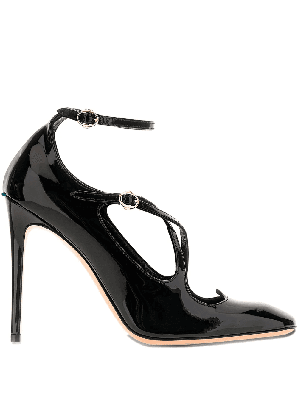 90mm T-strap leather pumps - Image 1