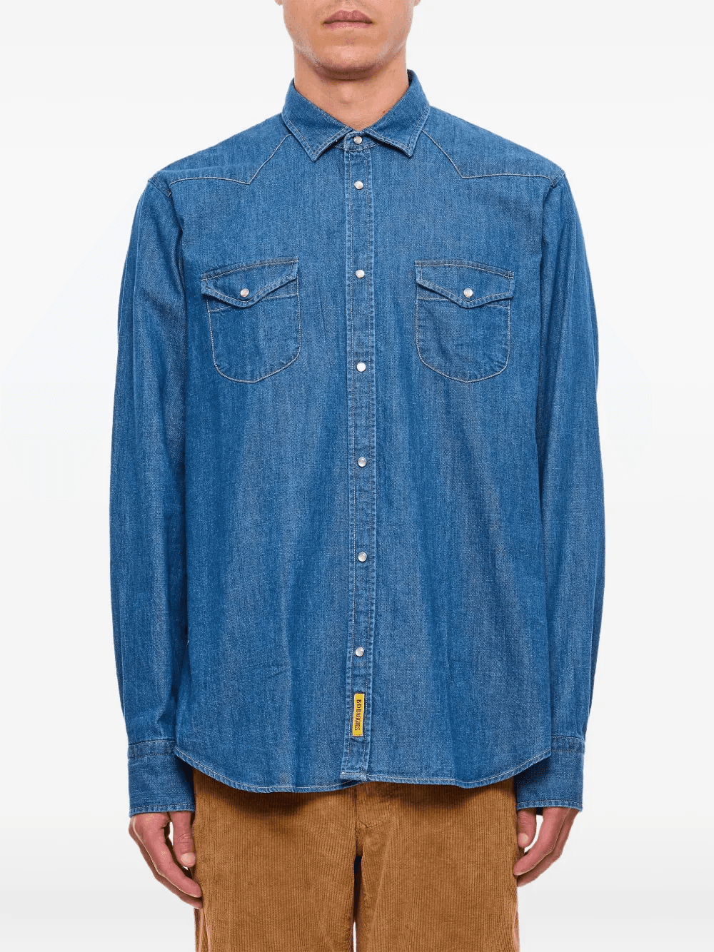 button-fastening chest-pocket shirt - Image 1