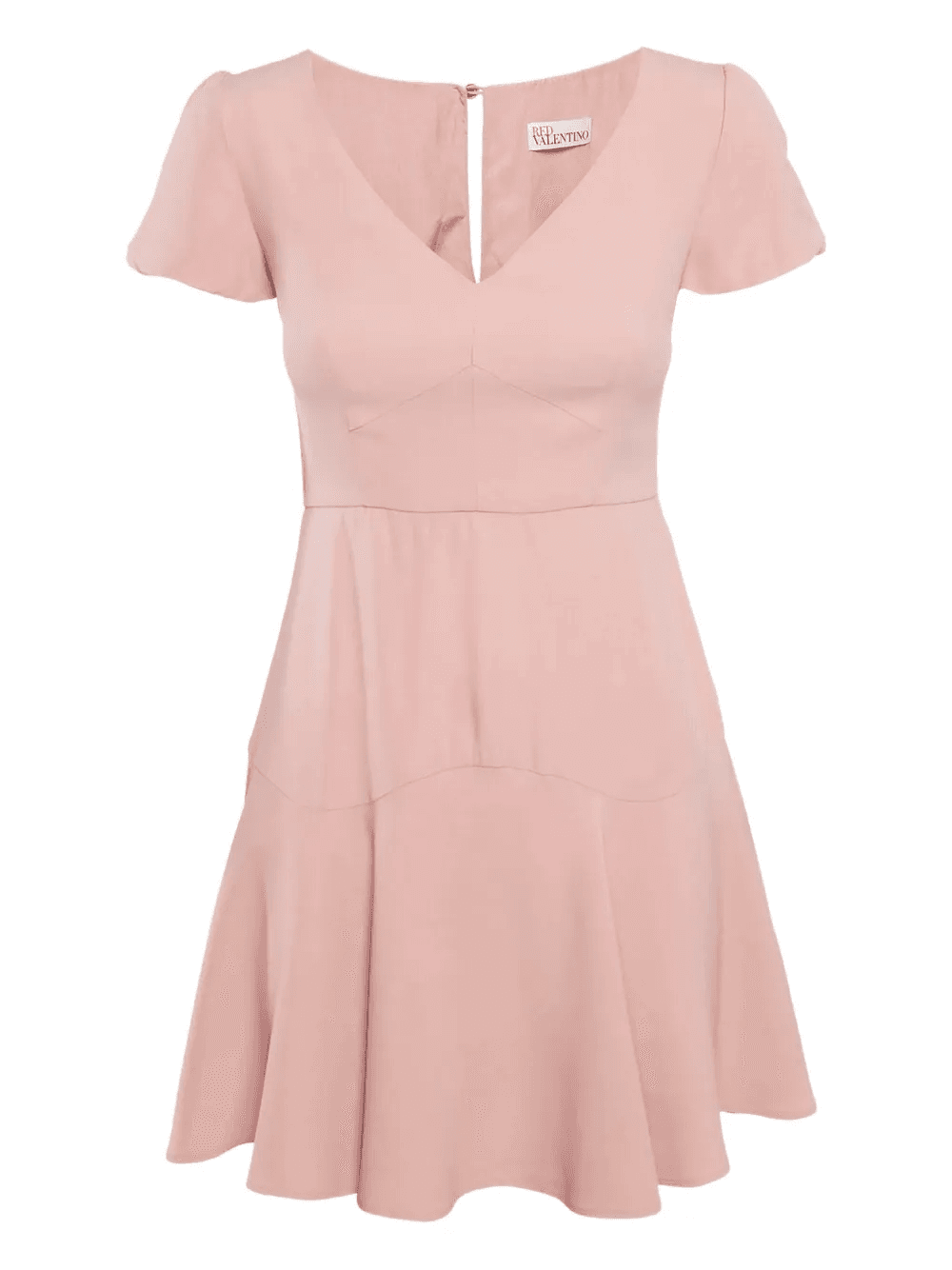 satin V-neck mini dress - Image 1