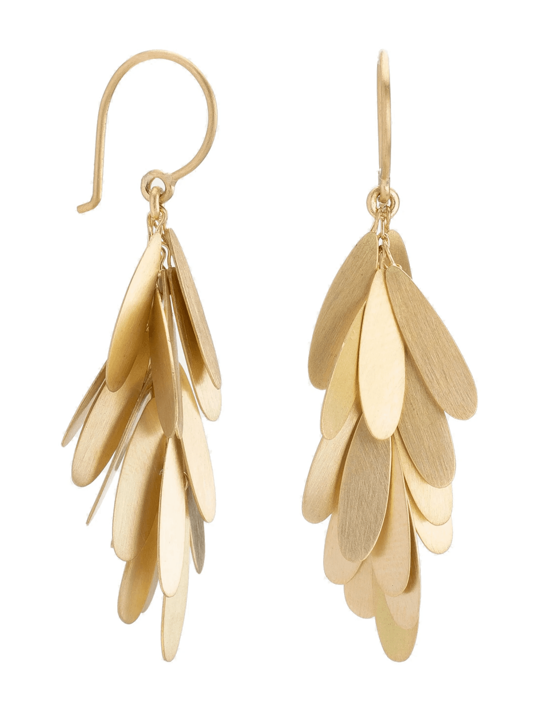 18kt yellow gold Daisy drop earrings - Image 1