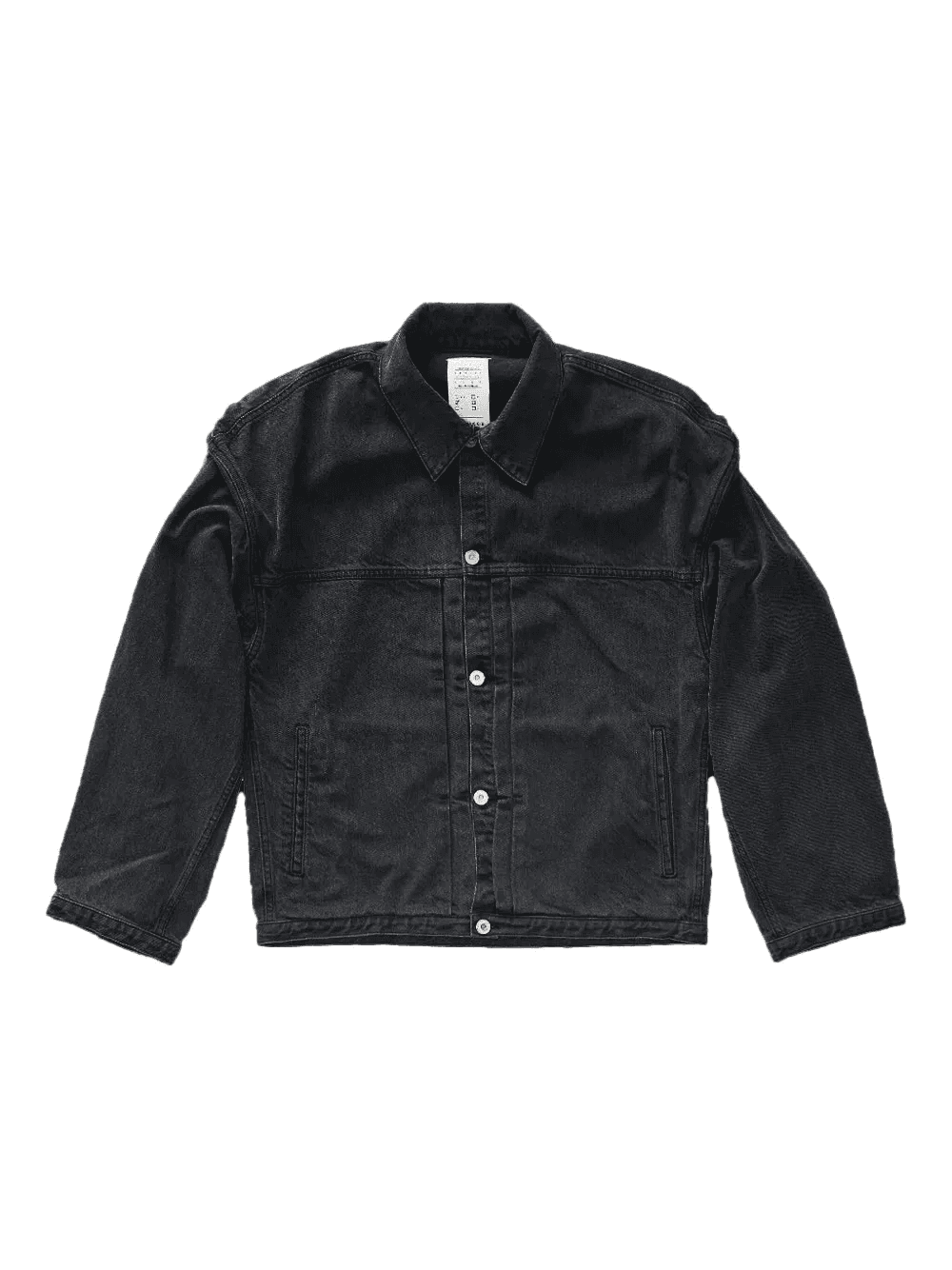 padded-shoulders denim jacket - Image 1