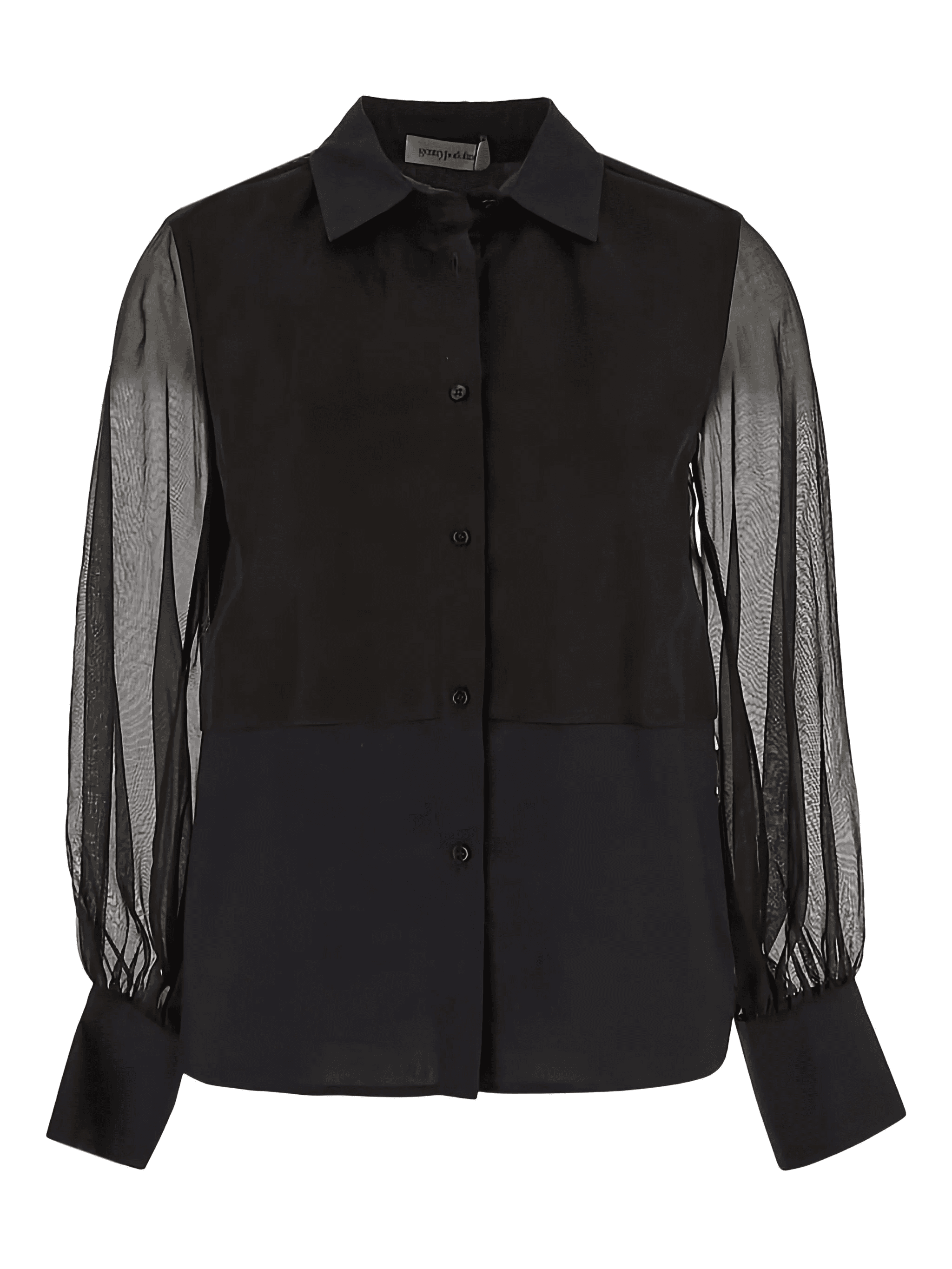 semi-sheer sleeve shirt - Image 1