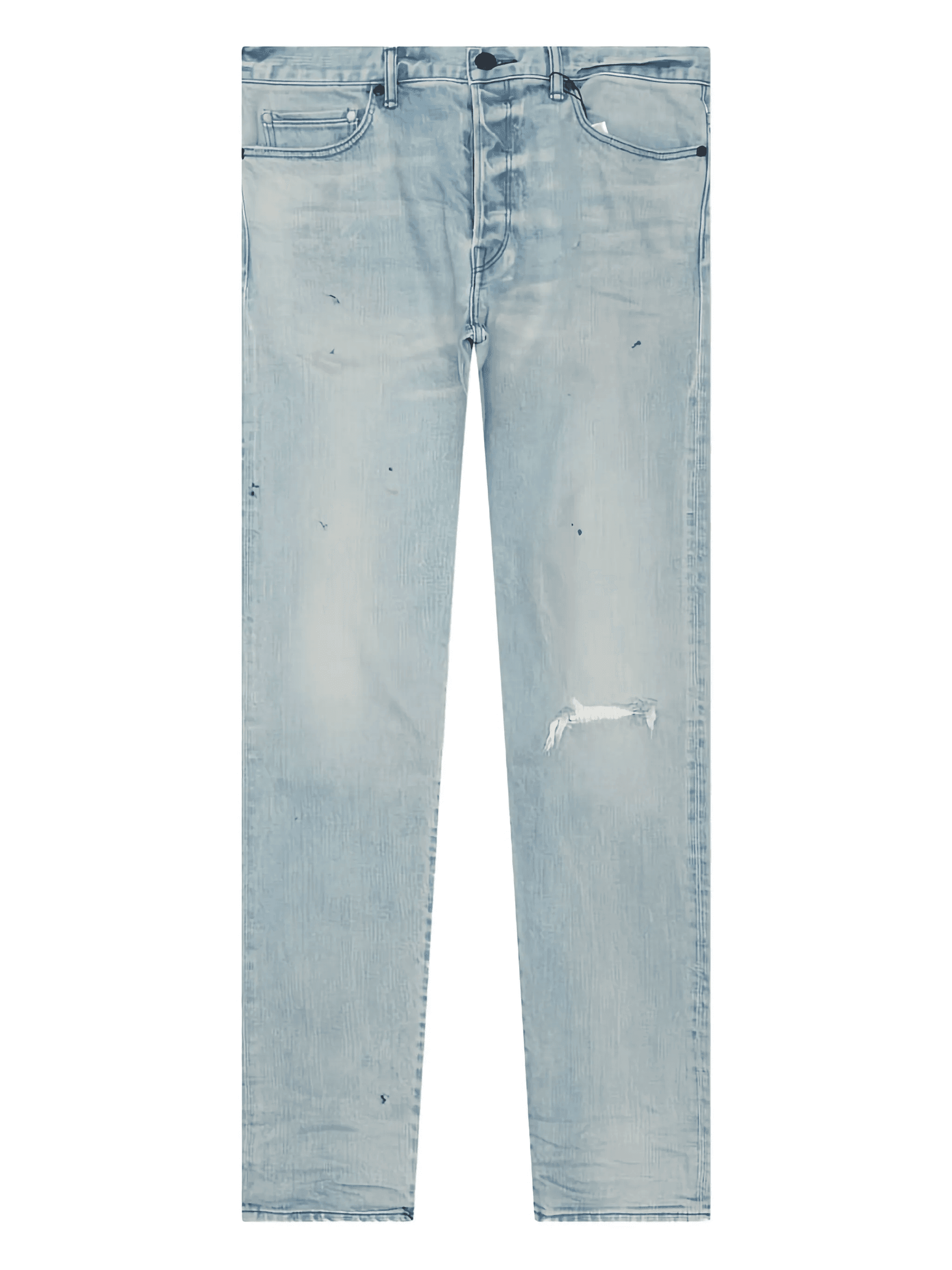 distressed light-wash denim jeans - Image 1