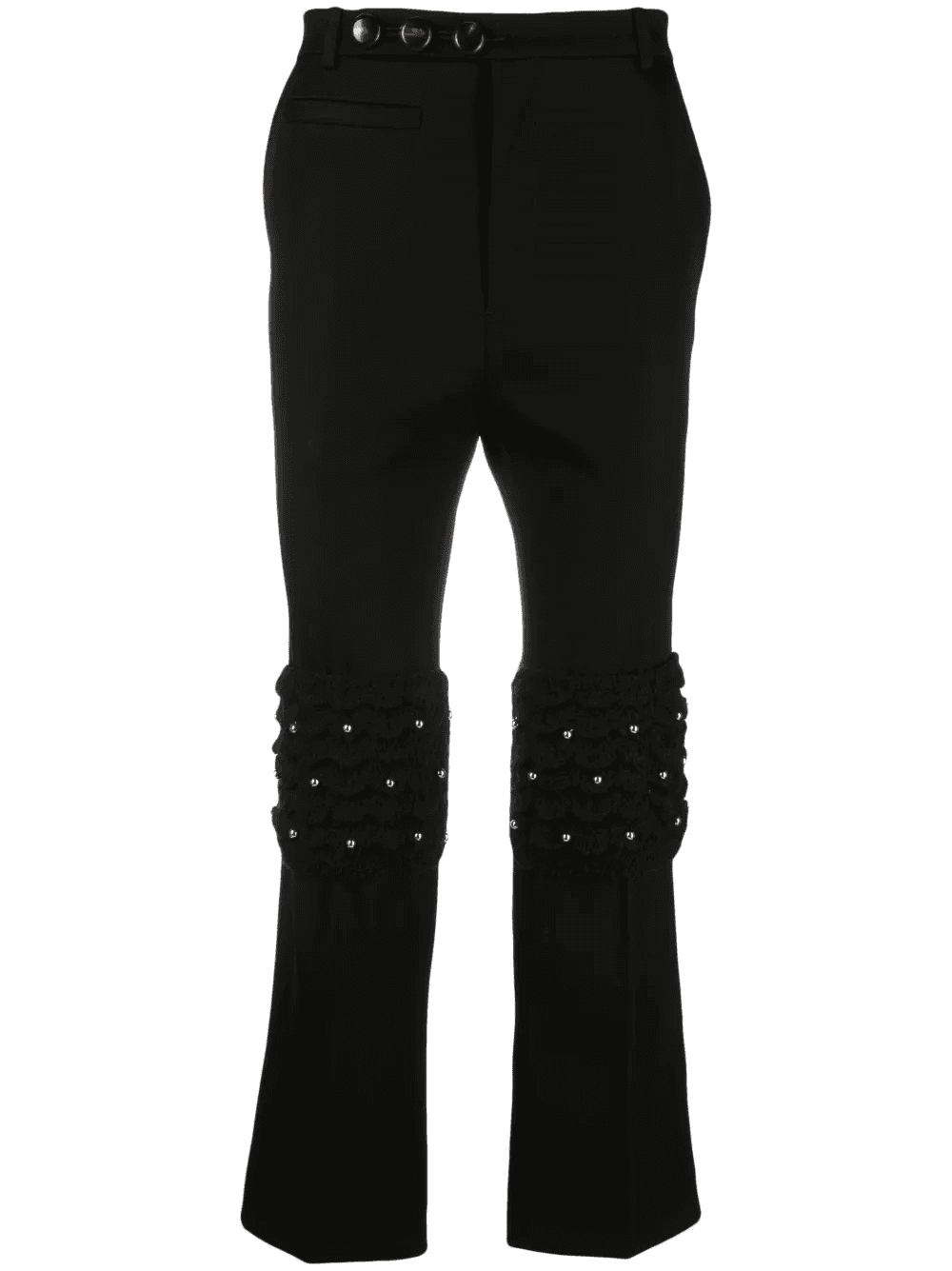 cropped crystal-embellished flared trousers - Image 1