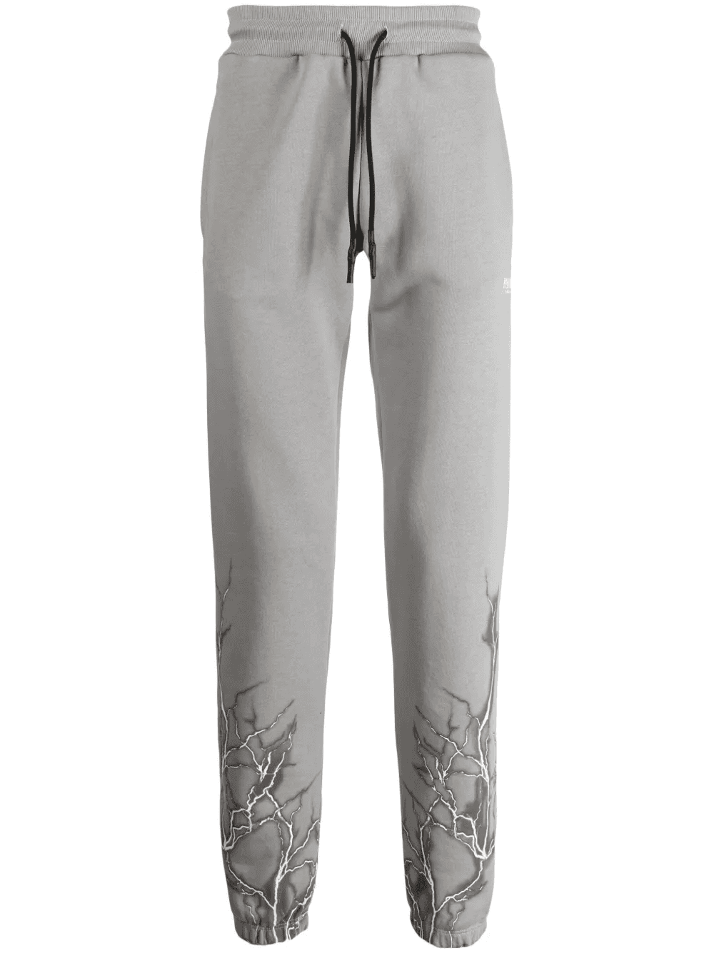 lightning-print cotton track trousers - Image 1