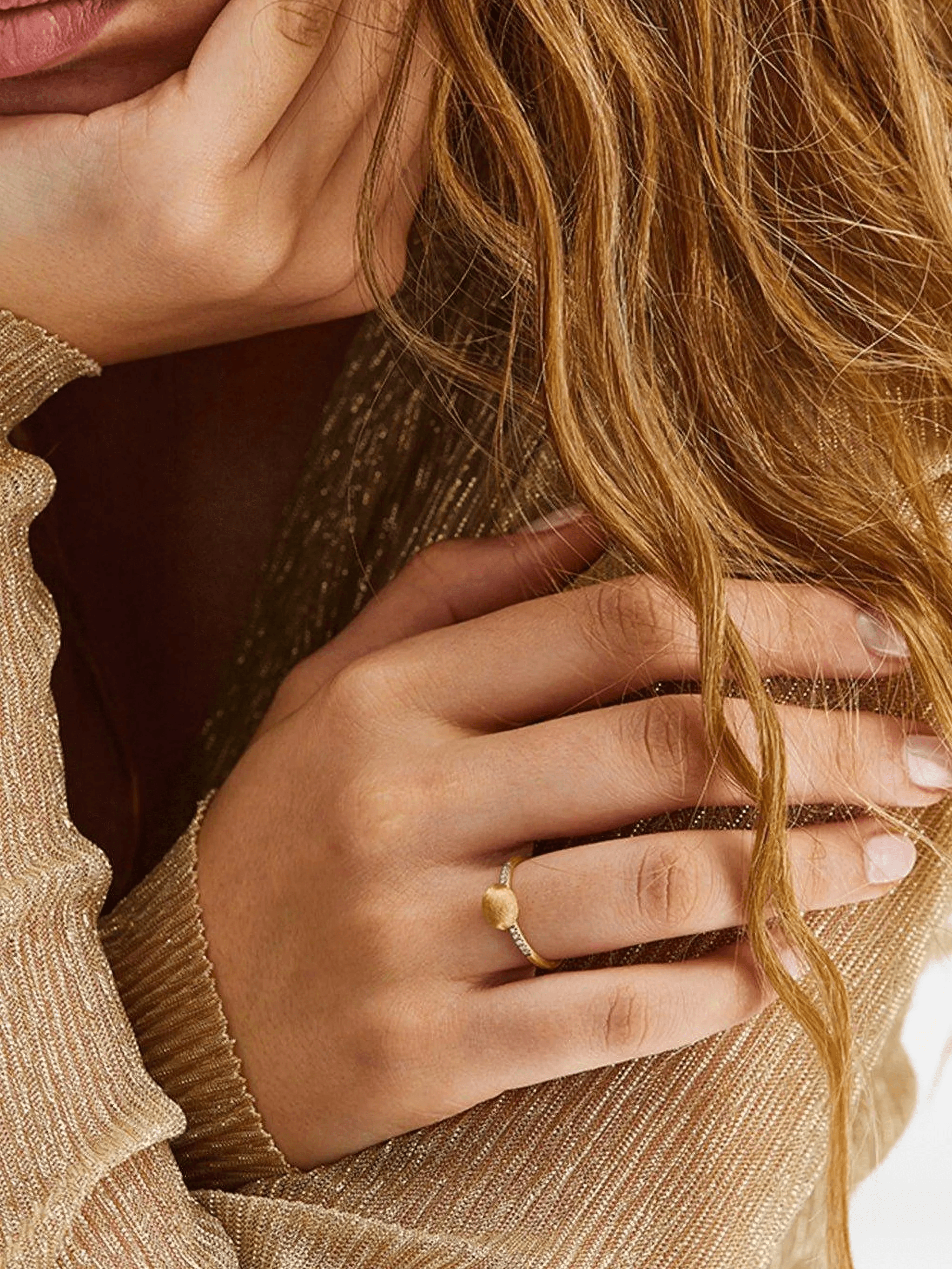 18K yellow gold baby Élite diamond ring - Image 1