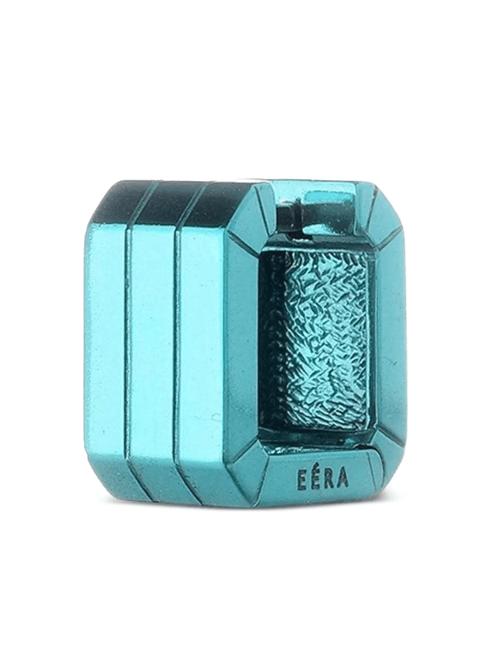 18K white gold square mini hoop - Image 1