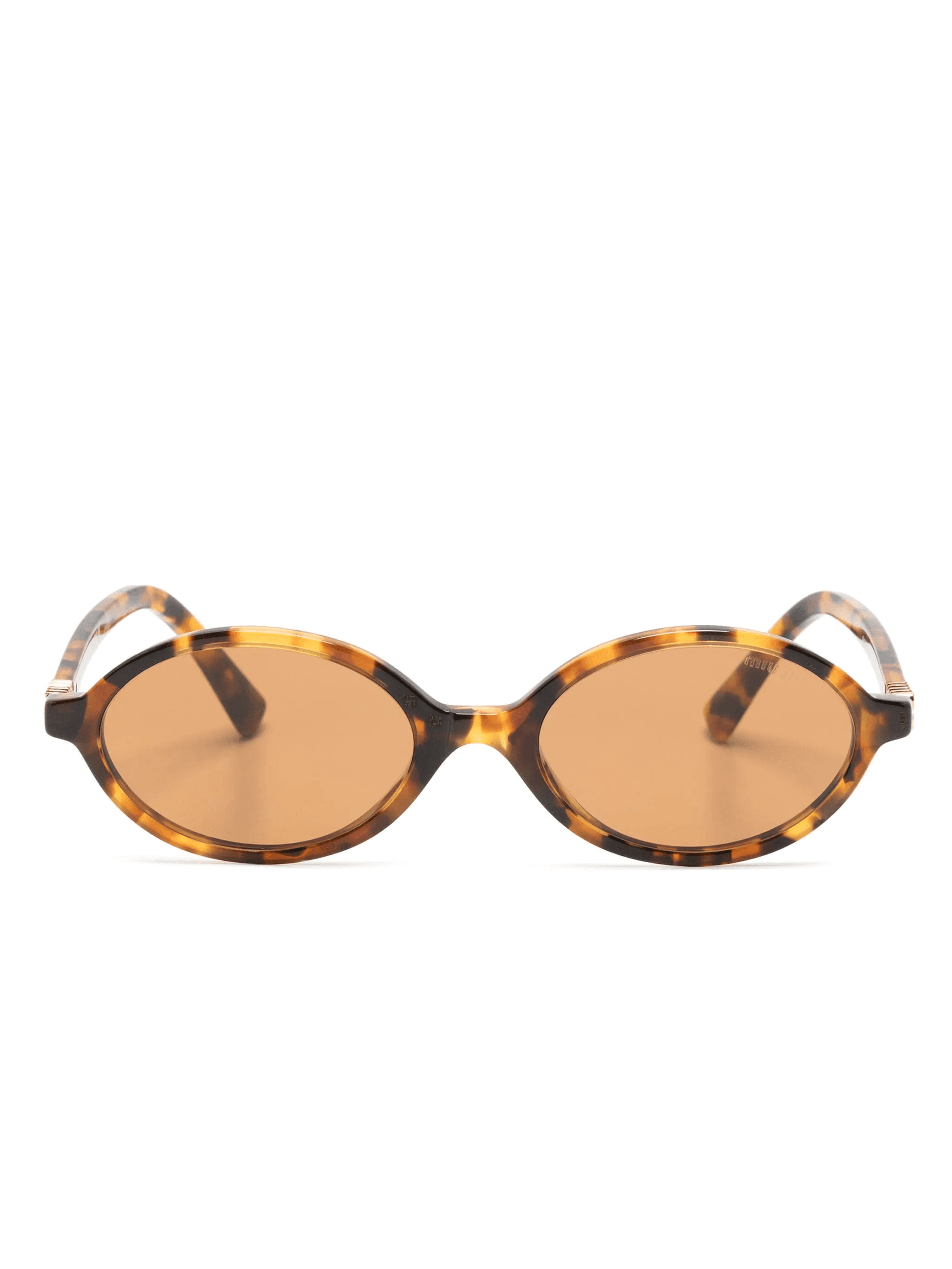 tortoiseshell oval-frame sunglasses - Image 1