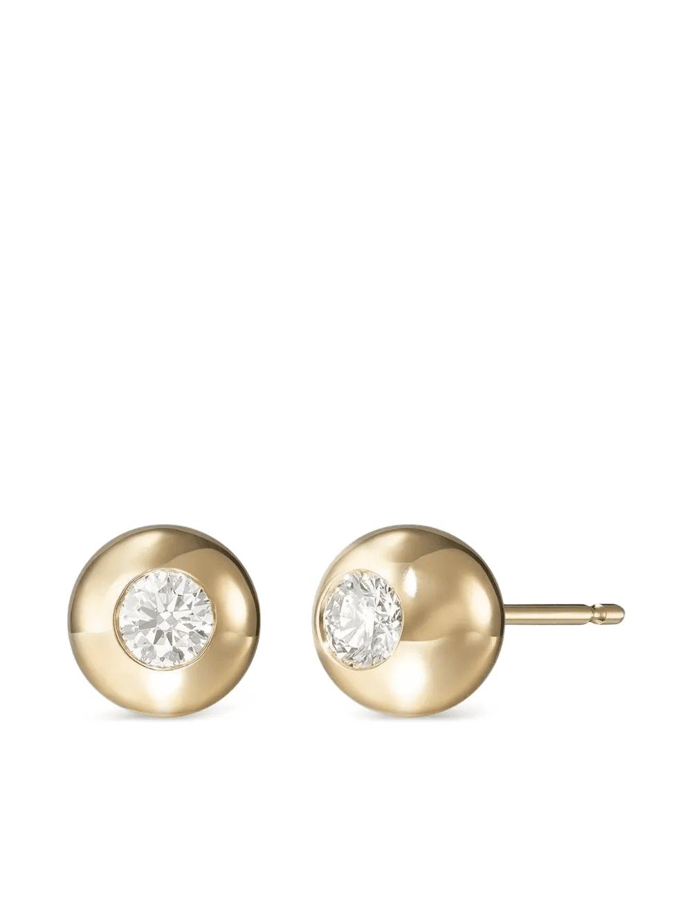18K yellow gold medium Audrey diamond earrings - Image 1