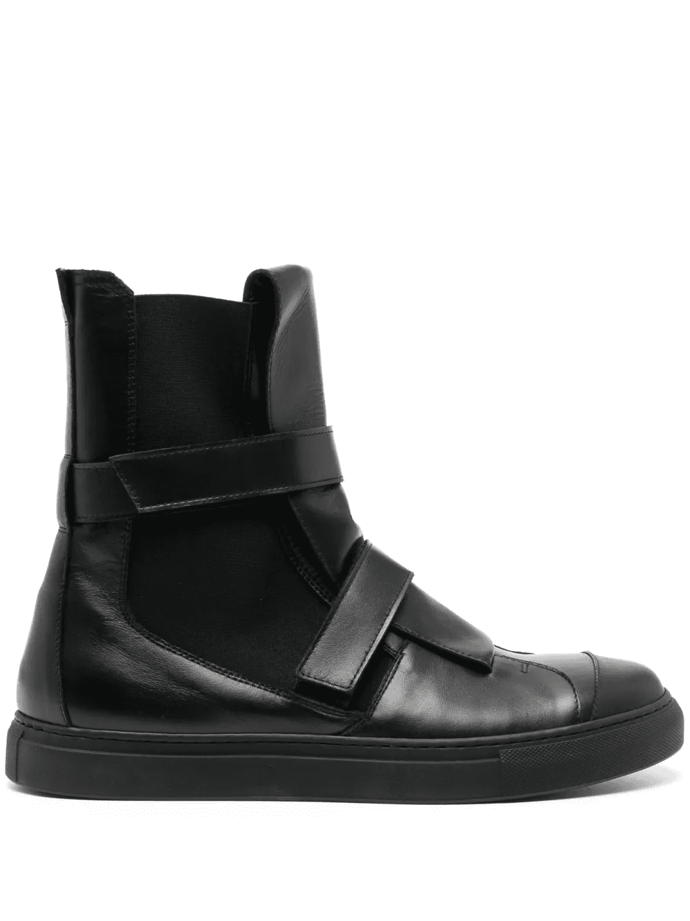 touch-strap high-top leather sneakers - Image 1
