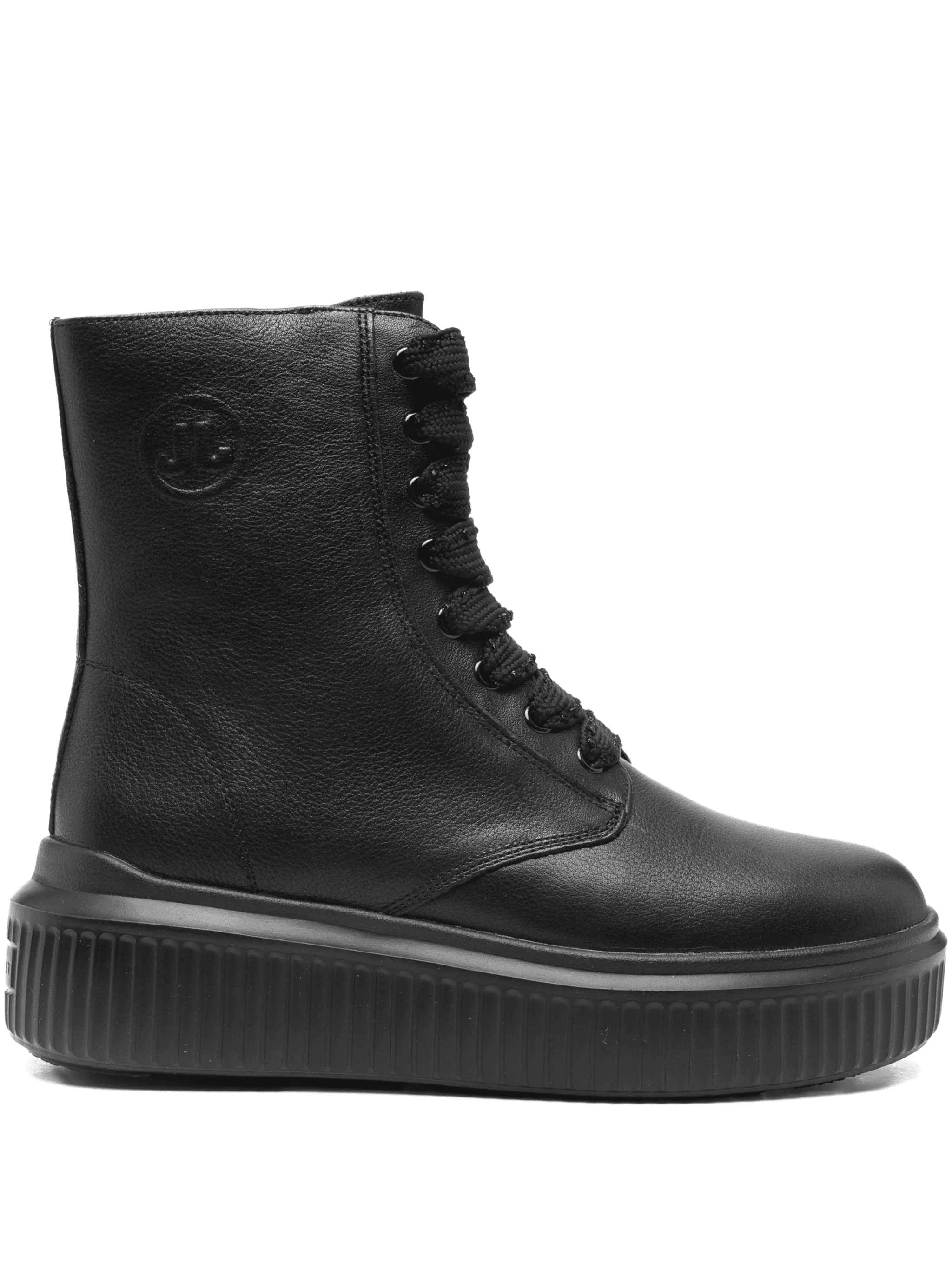 45mm lace-up platform combat boots - Image 1