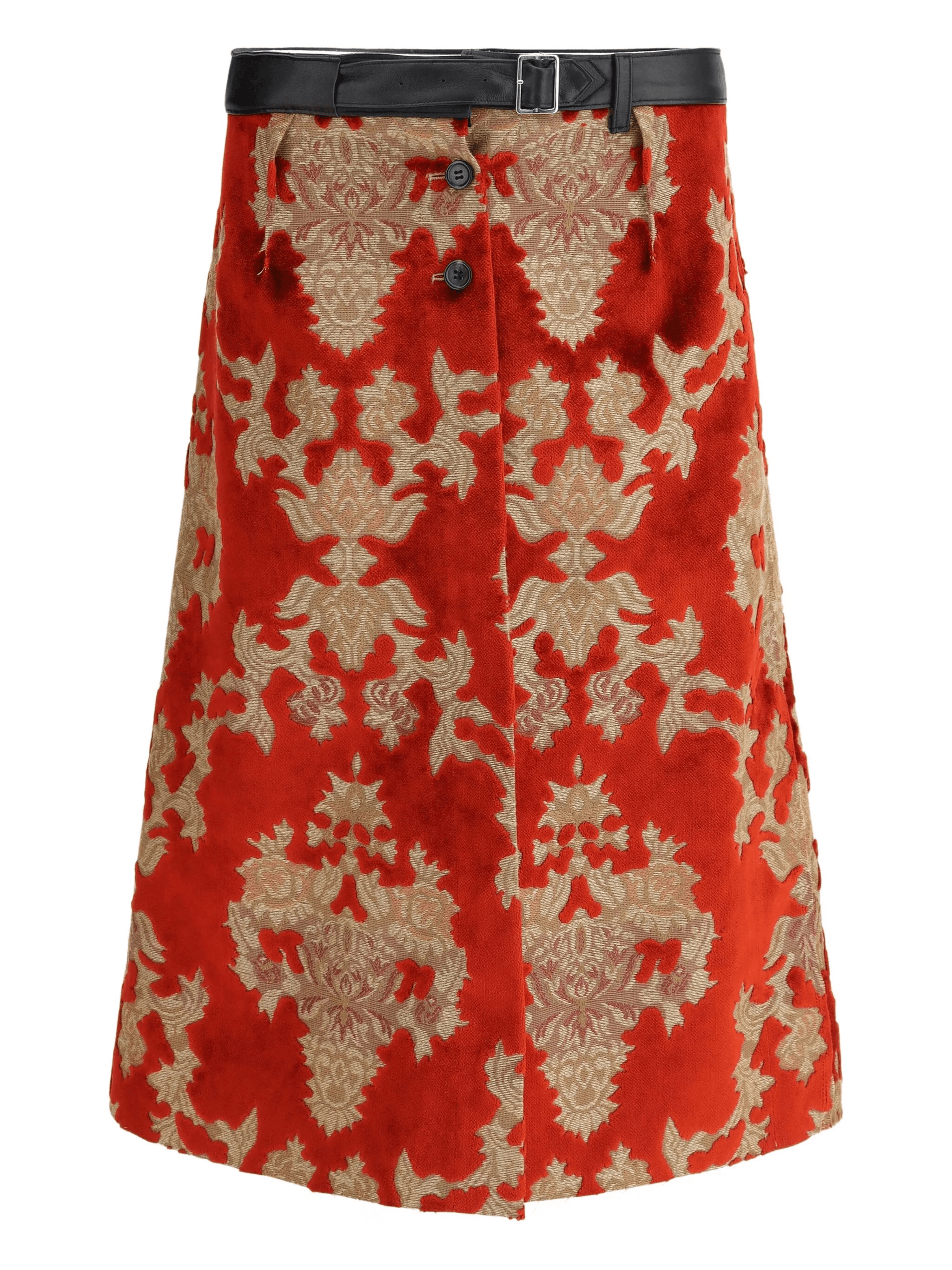 leather-trimmed skirt - Image 1