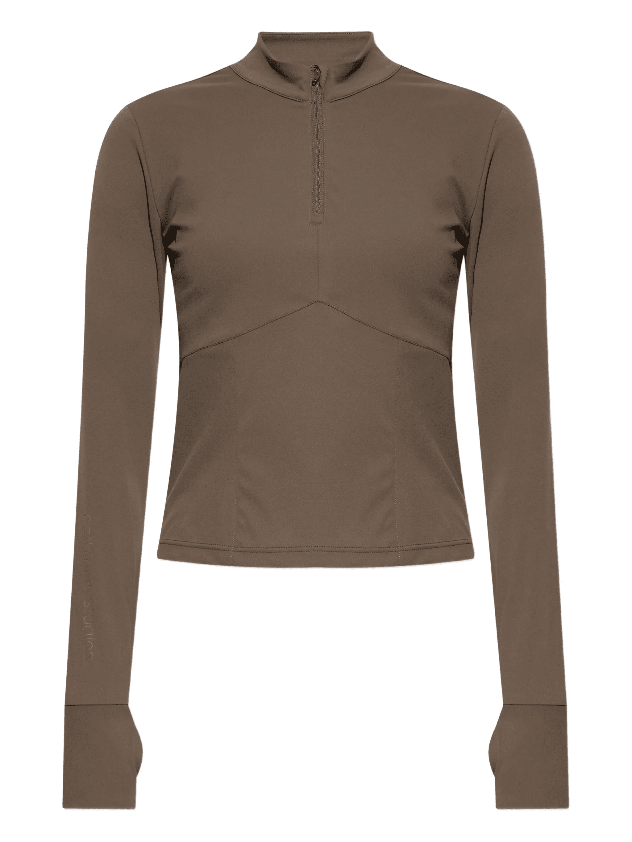high-neck half-zip top - Image 1