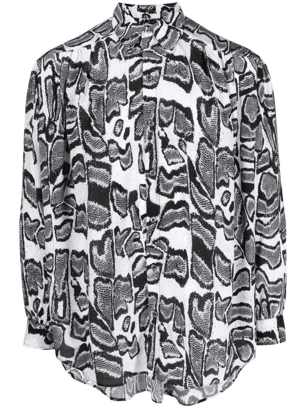 abstract-pattern long-sleeve shirt - Image 1