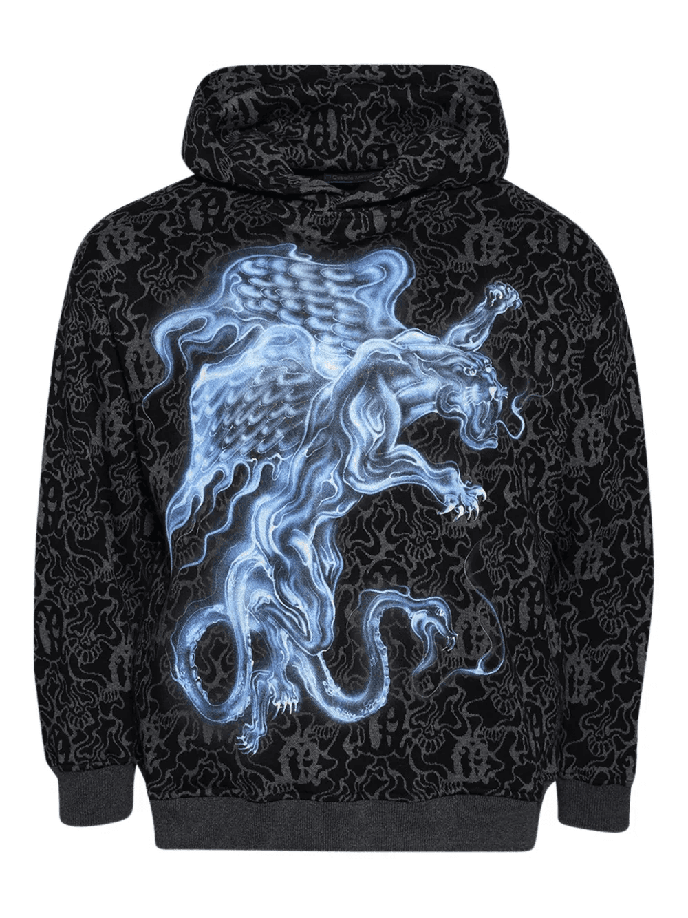 graphic-print jacquard hoodie - Image 1